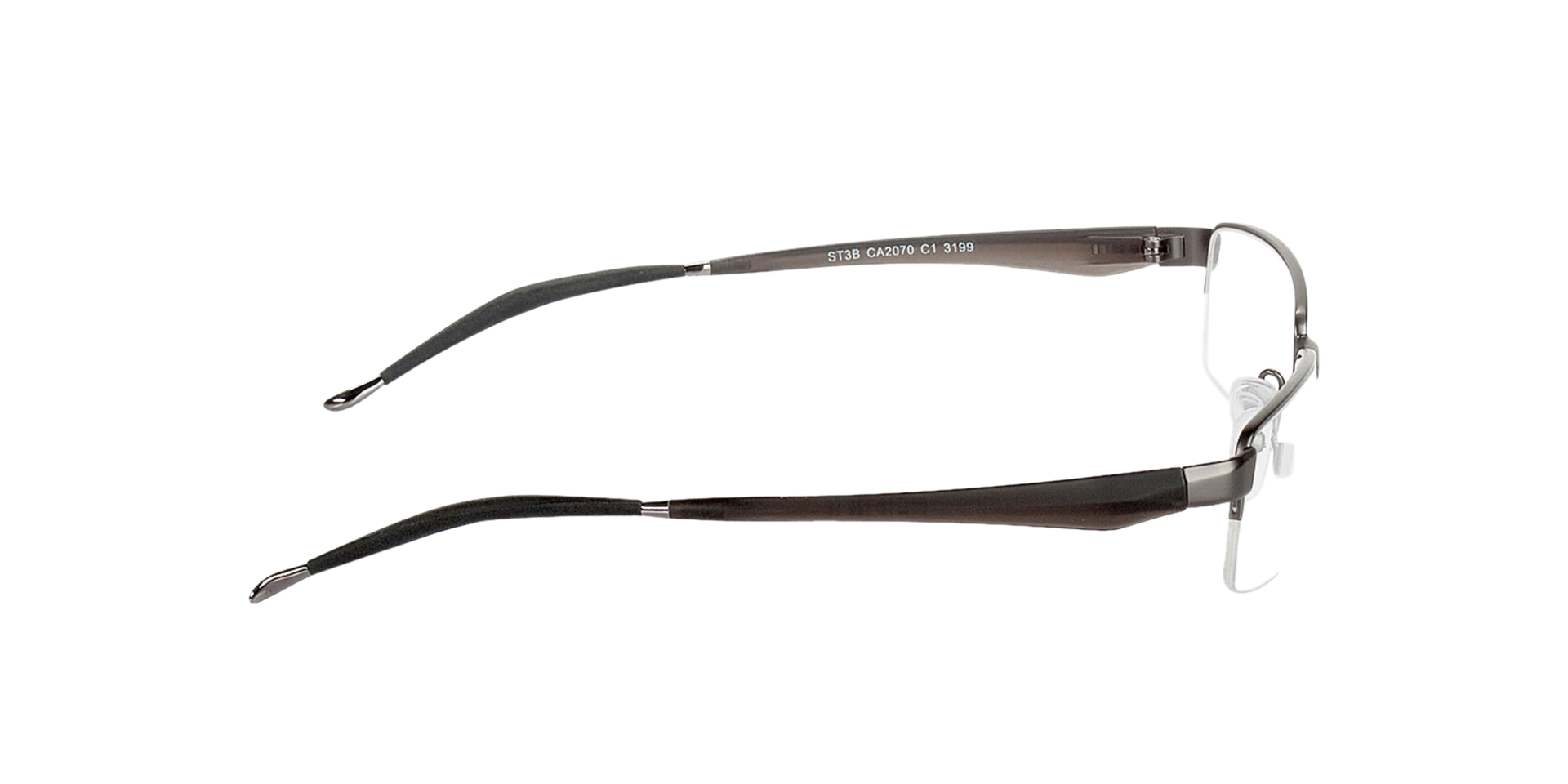 Brasilia Gunmetal  &  Black MetallEyeglass Frames von B24, Seitenansicht