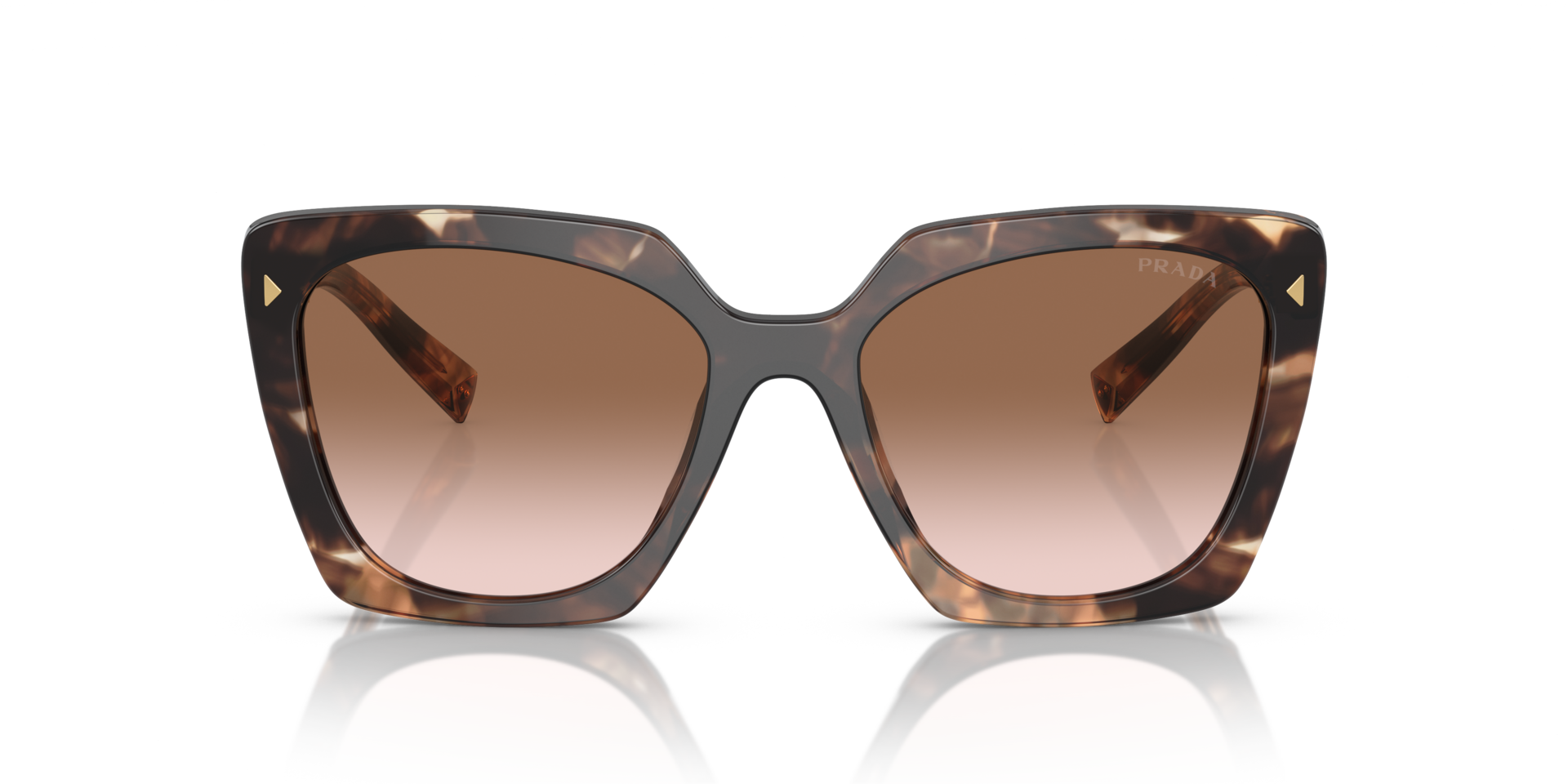 PR 23ZS Karamell Tortoise AcetatSunglass Frames von B24, Vorderansicht