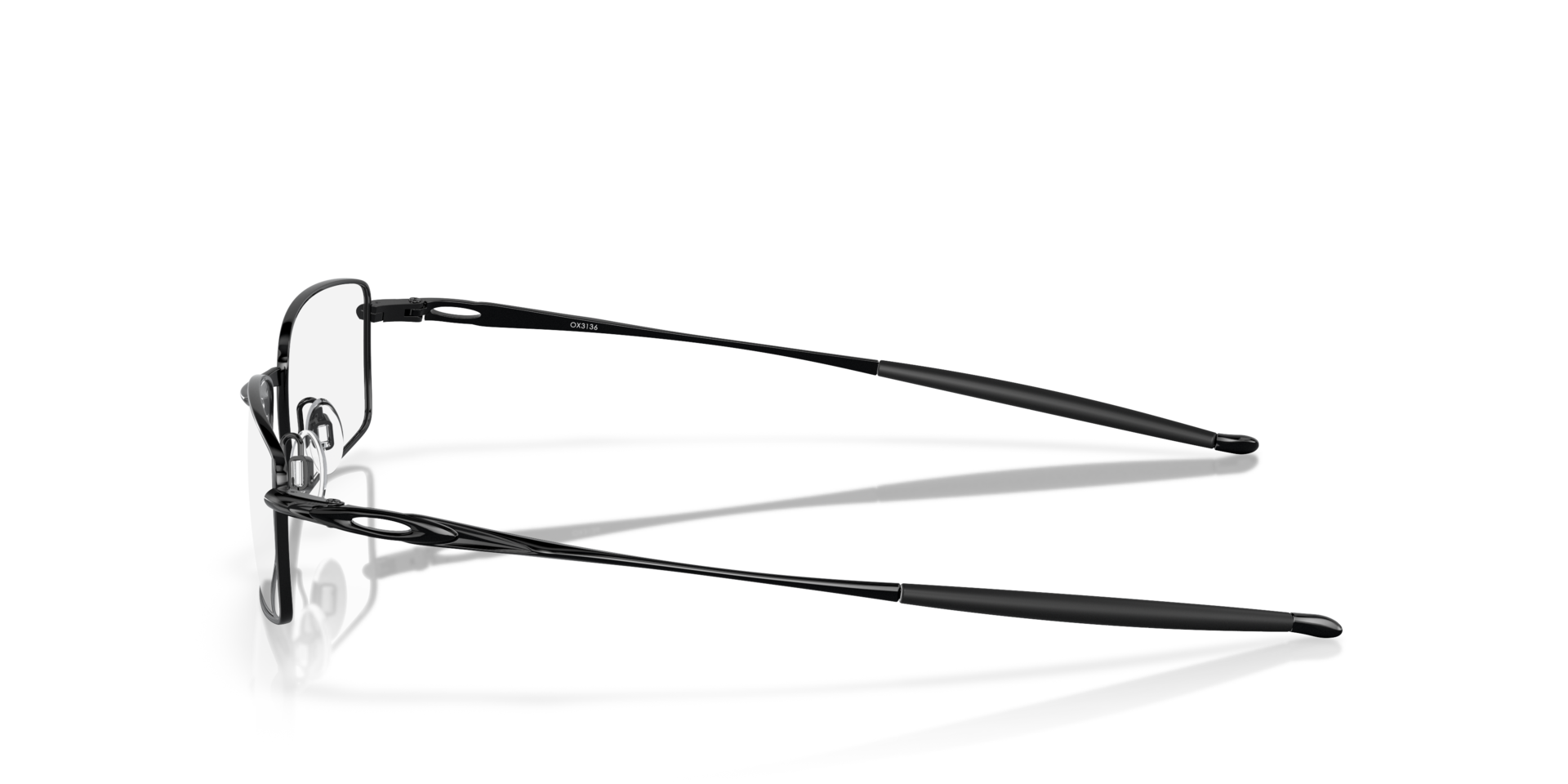 Top Spinner 4B Schwarz glänzend MetallEyeglass Frames von B24, Seitenansicht