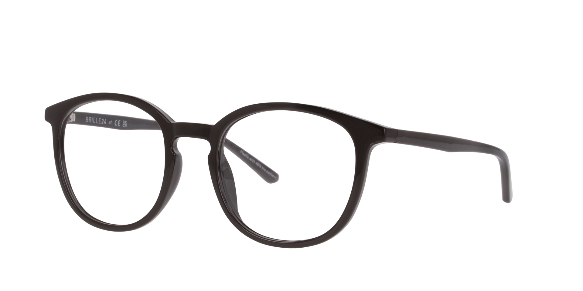Münster Bruin KunststofEyeglass Frames van B24, Hoekweergave