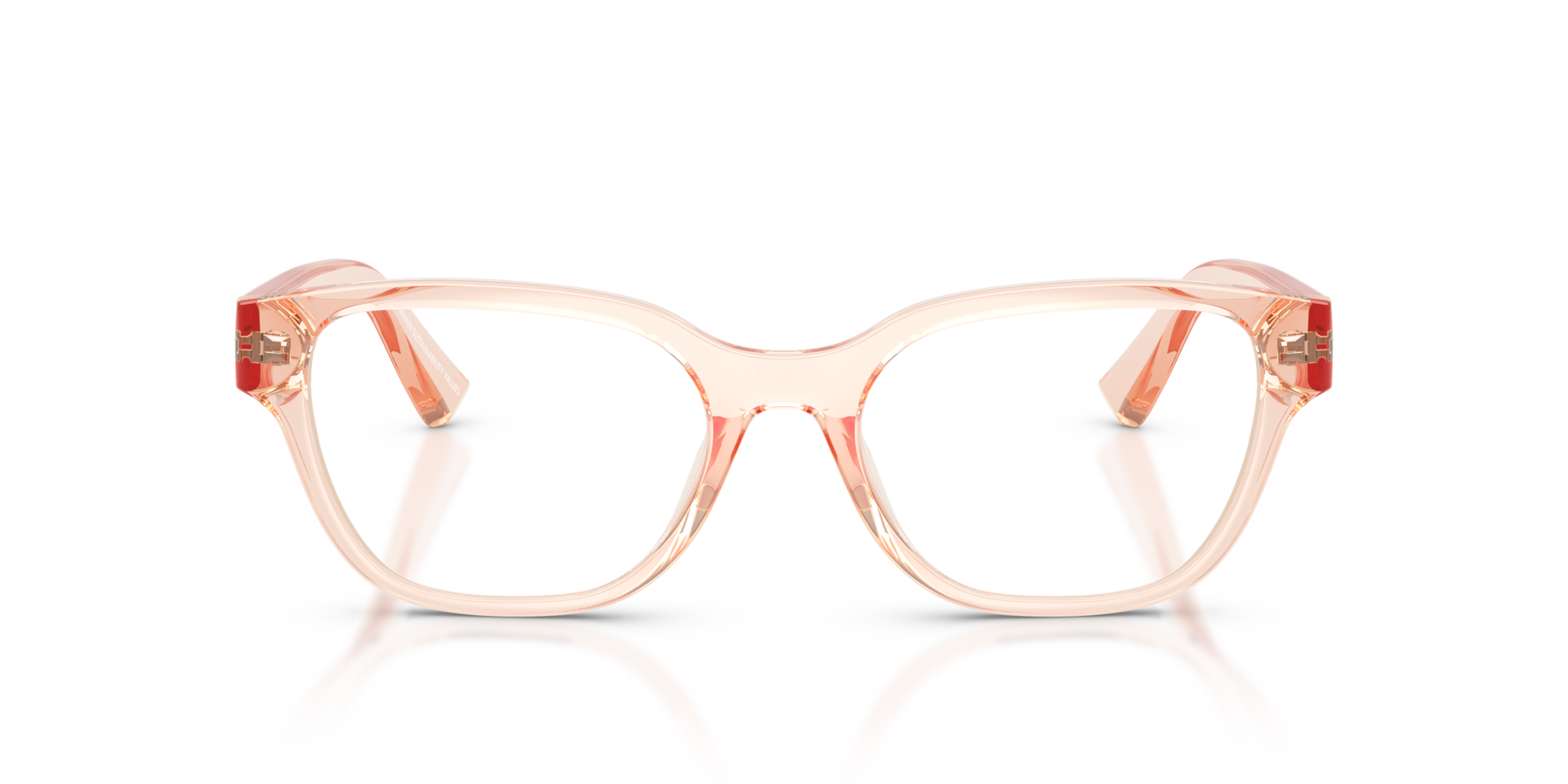 AX3134U Transparent Peach KunststofEyeglass Frames van B24, Vooraanzicht