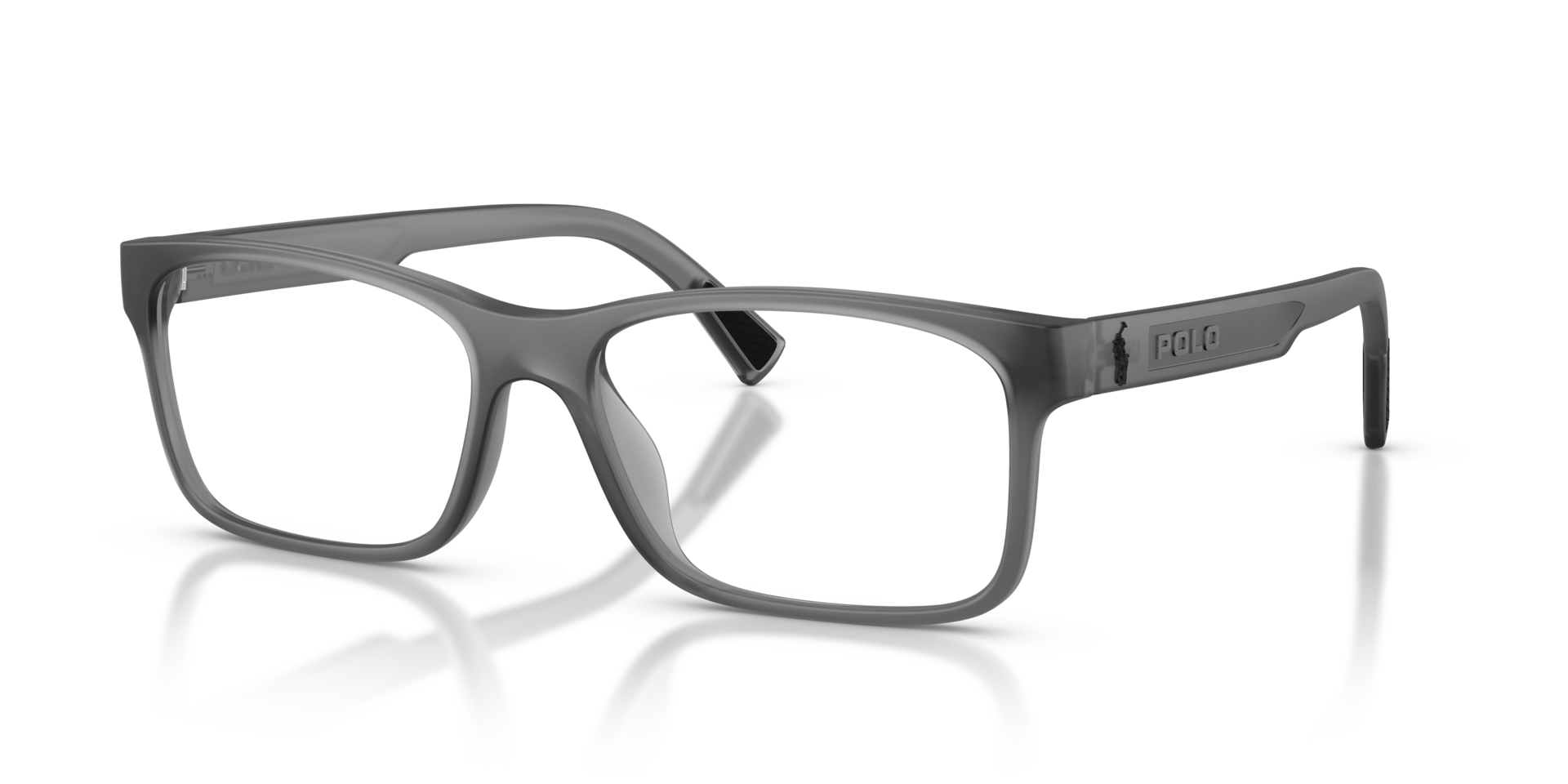 PH2301U Matt Grau transparent KunststoffEyeglass Frames von B24, Dreiviertelansicht