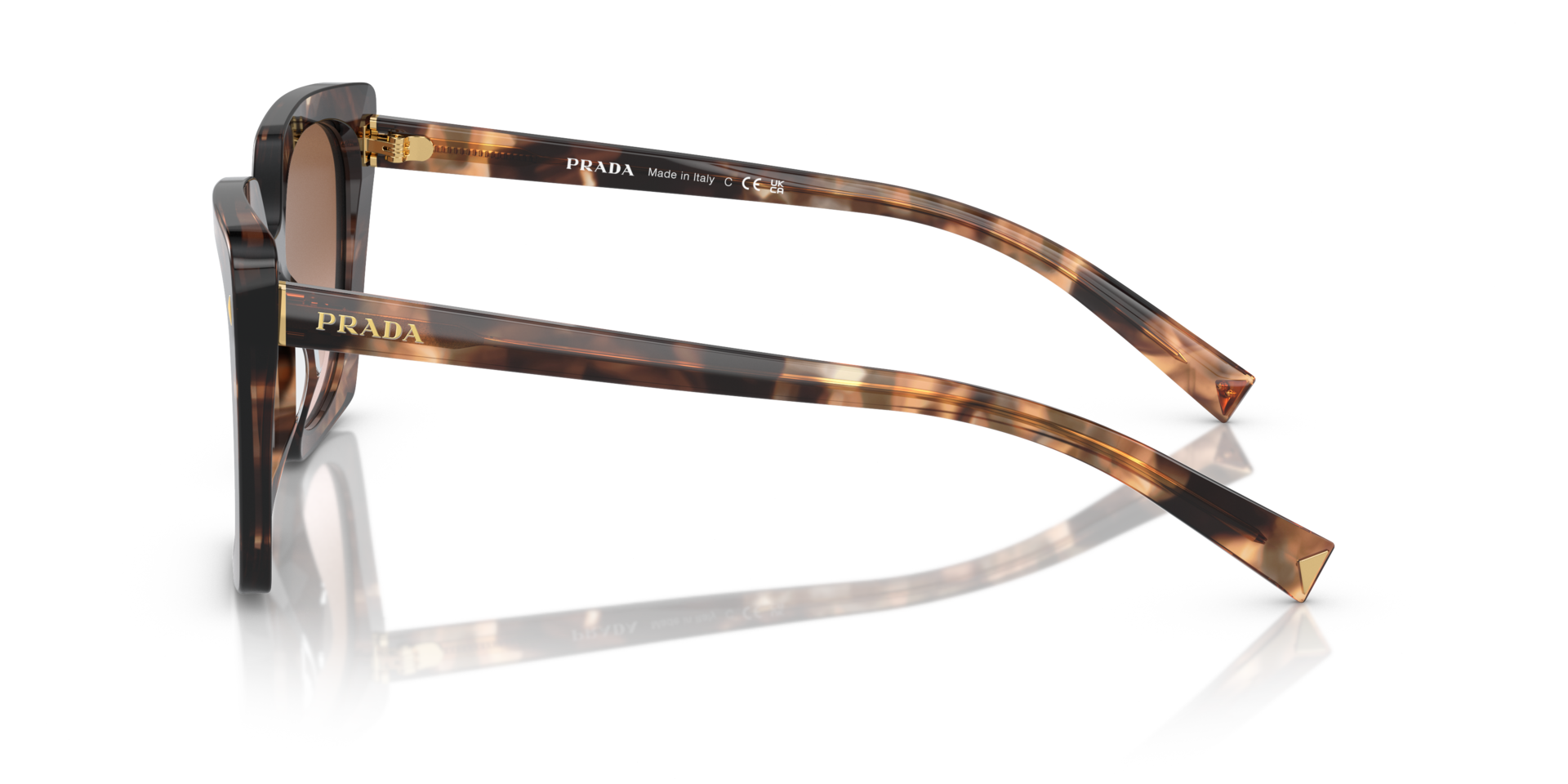 PR 23ZS Karamell Tortoise AcetatSunglass Frames von B24, Seitenansicht