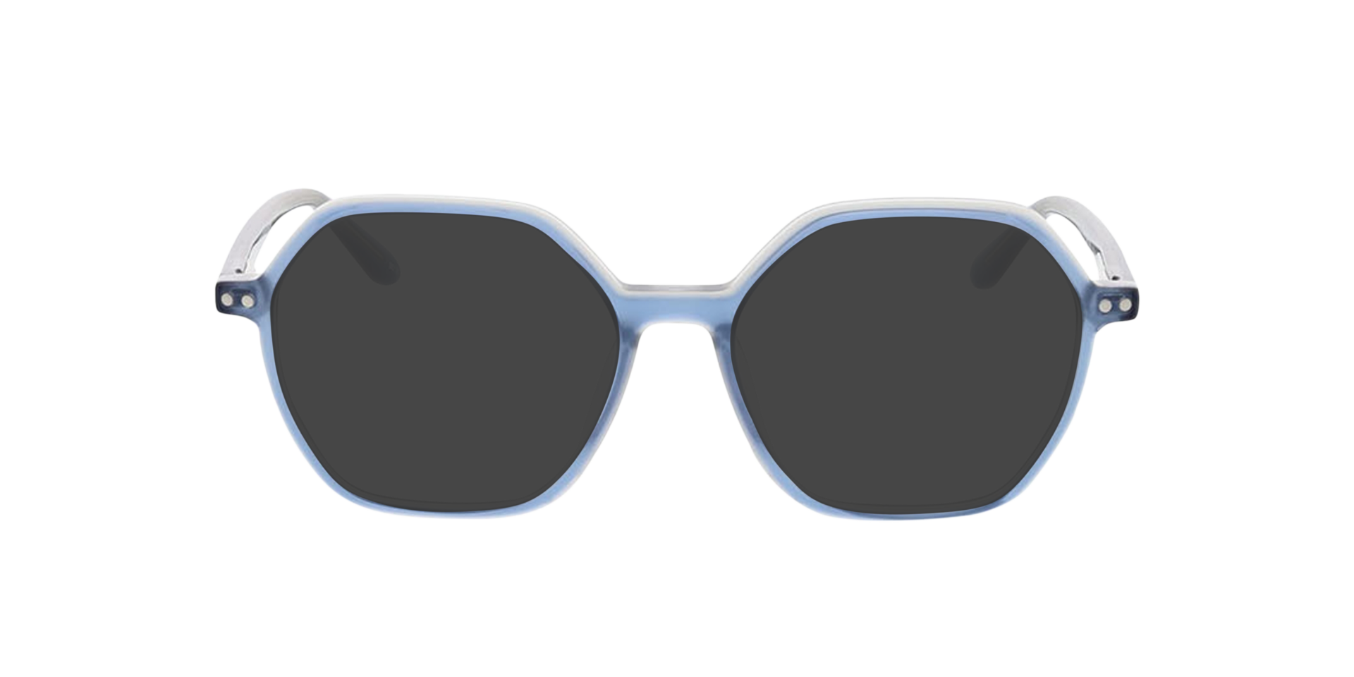 Nizza Trilayer Blue Crystal Grey AcetatEyeglass Frames von B24, mit getönten Gläsern