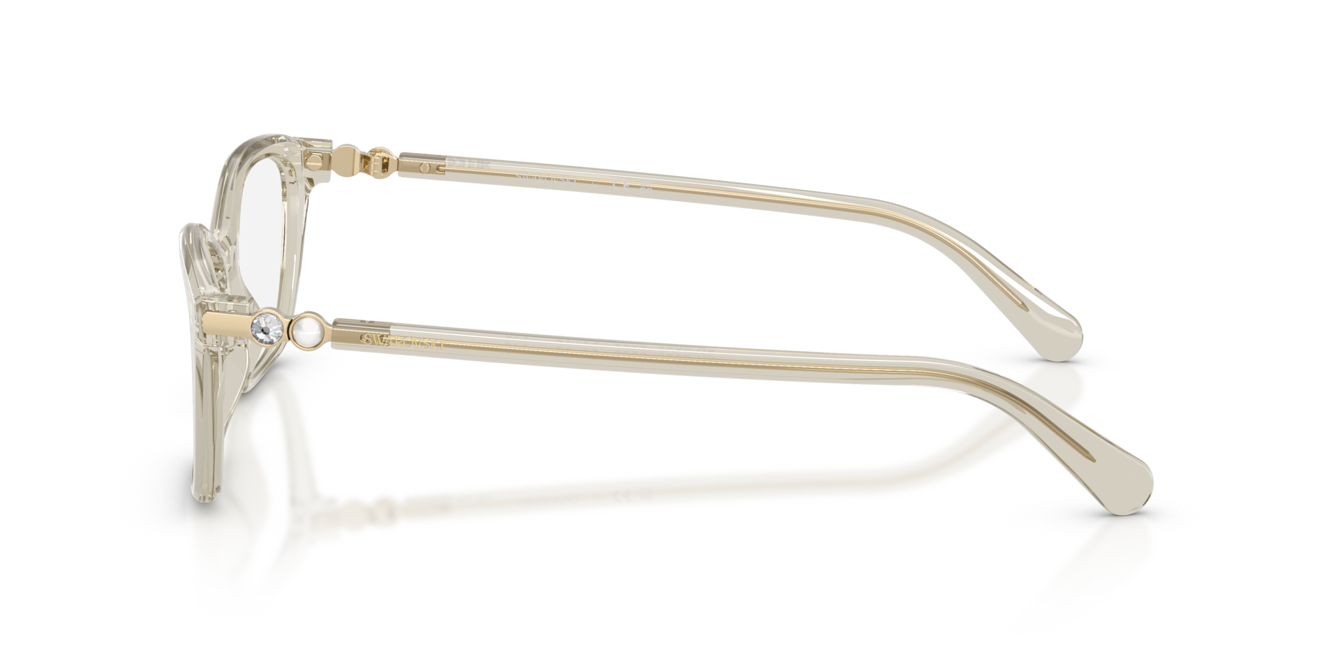SK2065 Beige AcetatEyeglass Frames von B24, Seitenansicht
