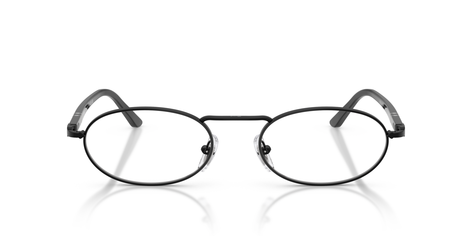 PO1023V Zwart MetaalEyeglass Frames van B24, Vooraanzicht