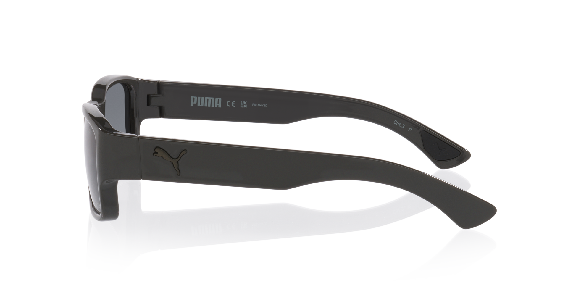 Pu0521S Grau KunststoffSunglass Frames von B24, Seitenansicht