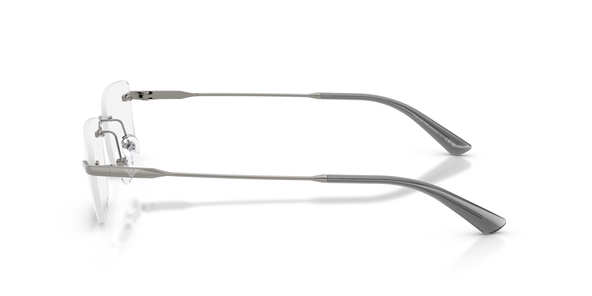 EA1195TD Shiny Gunmetal TitaanEyeglass Frames van B24, Zijaanzicht