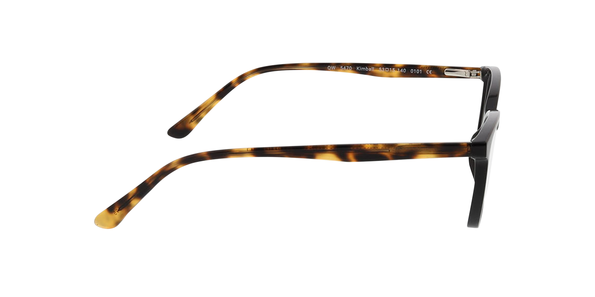 Kimball Zwart KunststofEyeglass Frames van B24, Zijaanzicht