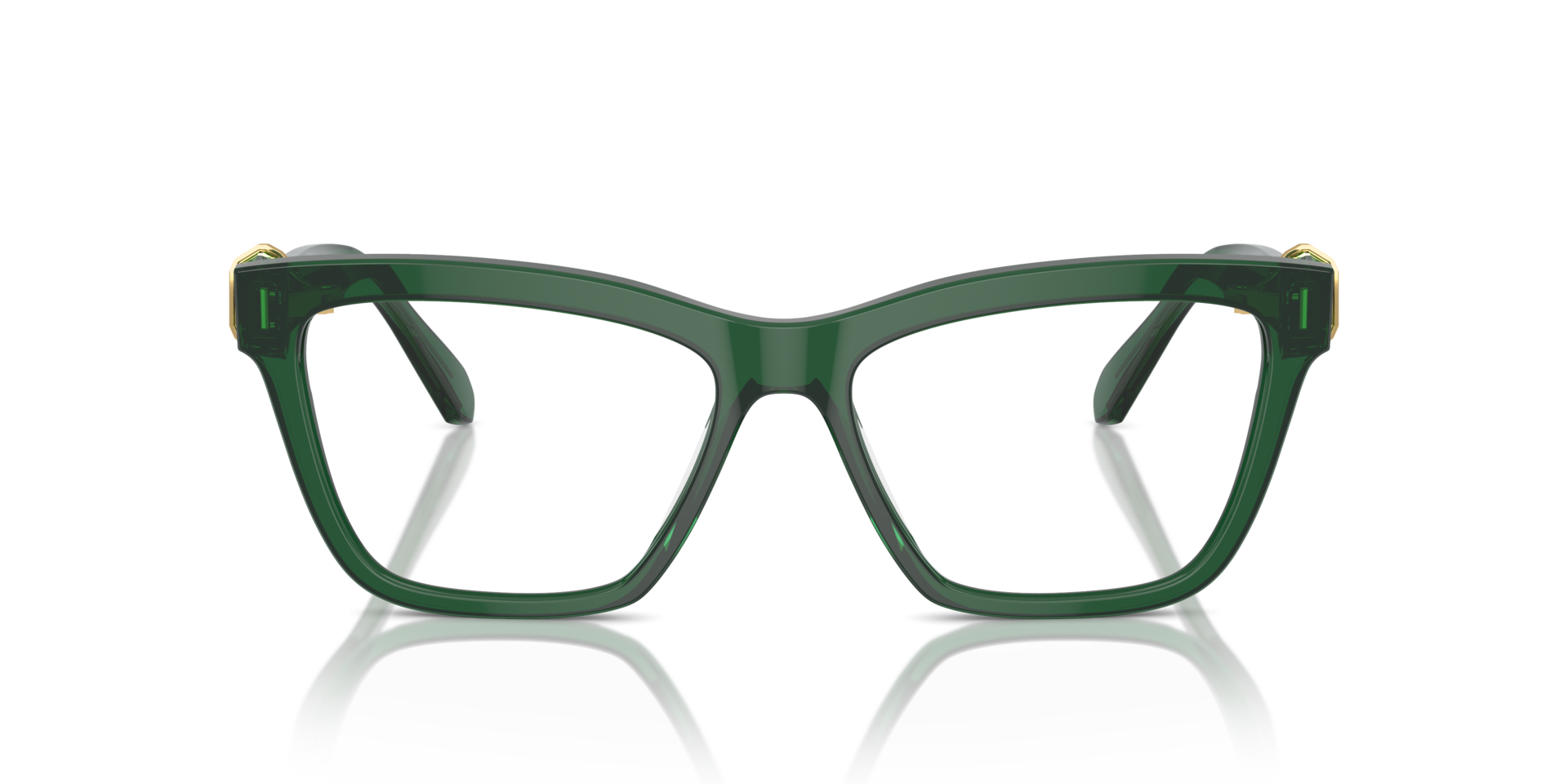SK2021 Transparent Grün AcetatEyeglass Frames von B24, Vorderansicht