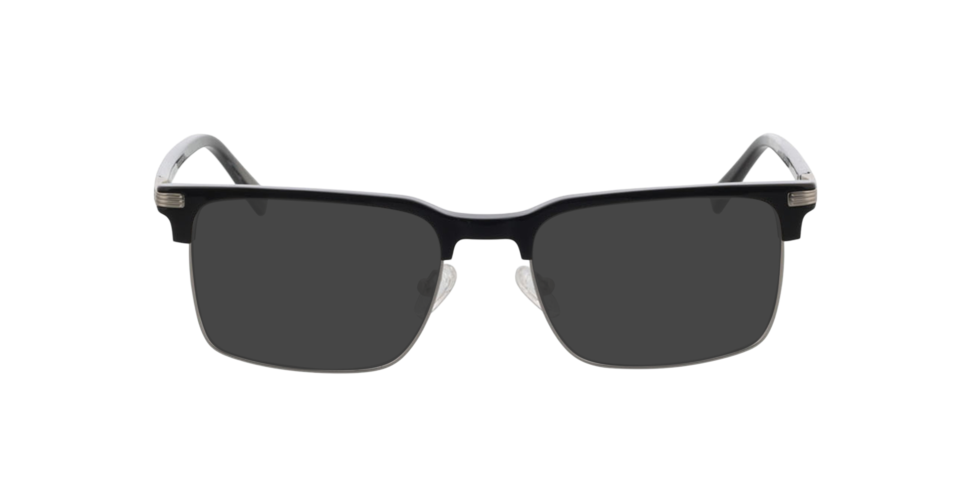 Irvine Zwart MetaalEyeglass Frames van B24, met getinte lenzen