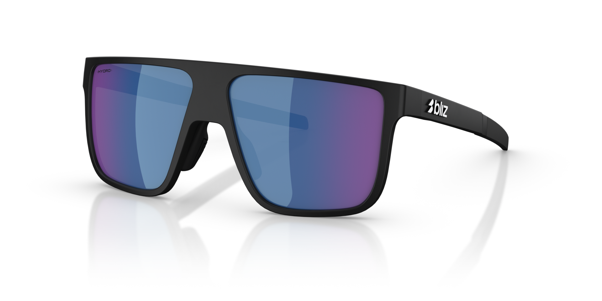 ZB7019 Matt Schwarz KunststoffSunglass Frames von B24, Dreiviertelansicht