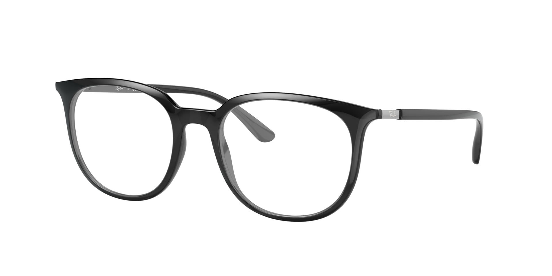 RB7190 Schwarz KunststoffEyeglass Frames von B24, Dreiviertelansicht