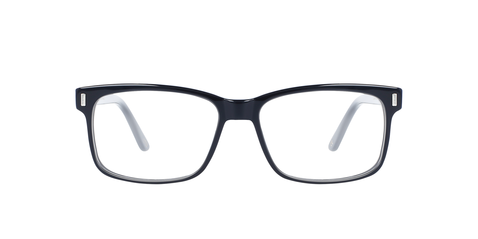 Calvin Jet Black AcetaatEyeglass Frames van B24, Vooraanzicht