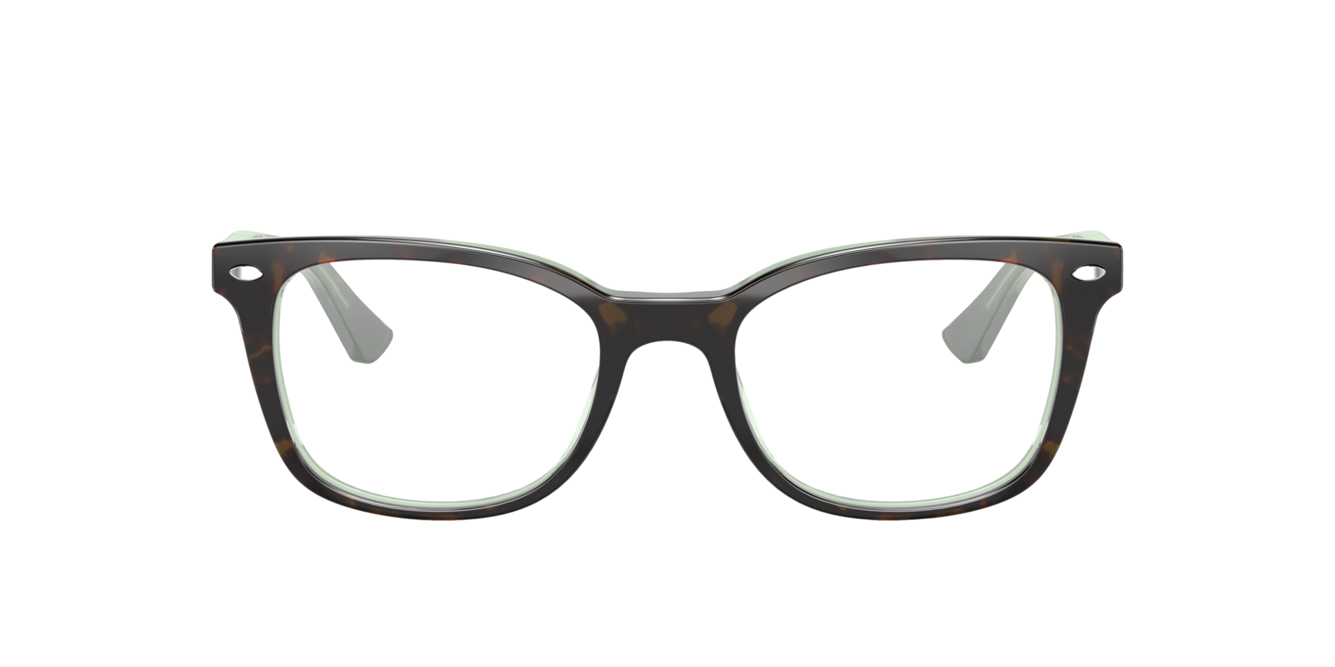 RB5285 Havana auf Grün AcetatEyeglass Frames von B24, Vorderansicht