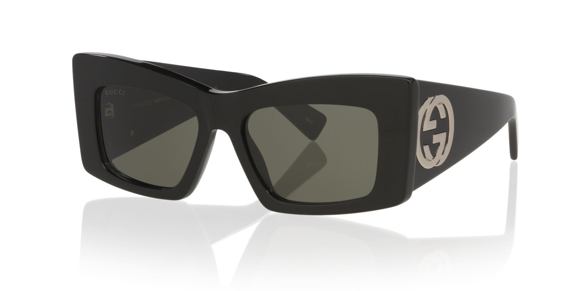 GG1842S Zwart AcetaatSunglass Frames van B24, Hoekweergave