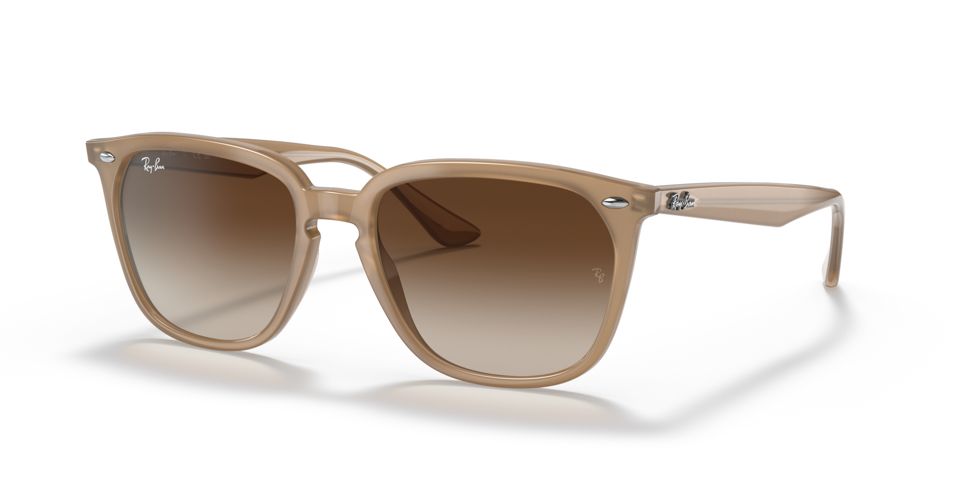 RB4362 Lichtbruin KunststofSunglass Frames van B24, Hoekweergave