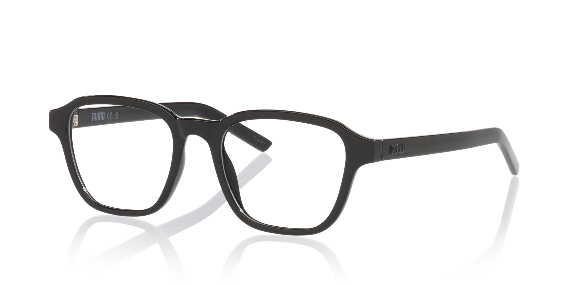 PU0518O Schwarz KunststoffEyeglass Frames von B24, Dreiviertelansicht