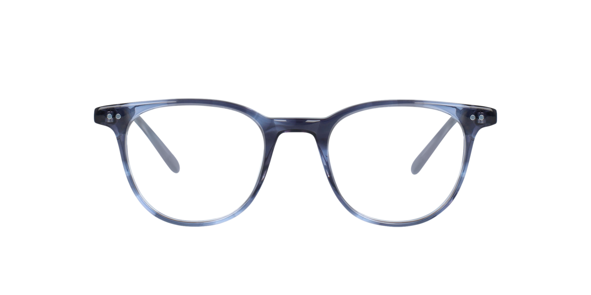 Burton Crystal Smokey Prussian AcetaatEyeglass Frames van B24, Vooraanzicht