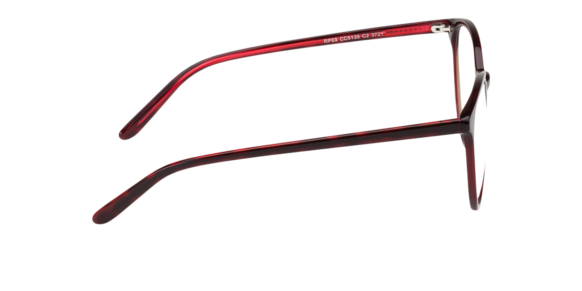 New York Rood AcetaatEyeglass Frames van B24, Zijaanzicht