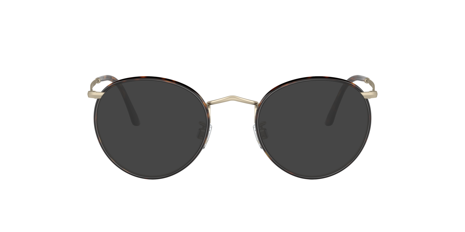 AR 112MJ Blassgold matt & Havana MetallEyeglass Frames von B24, mit getönten Gläsern