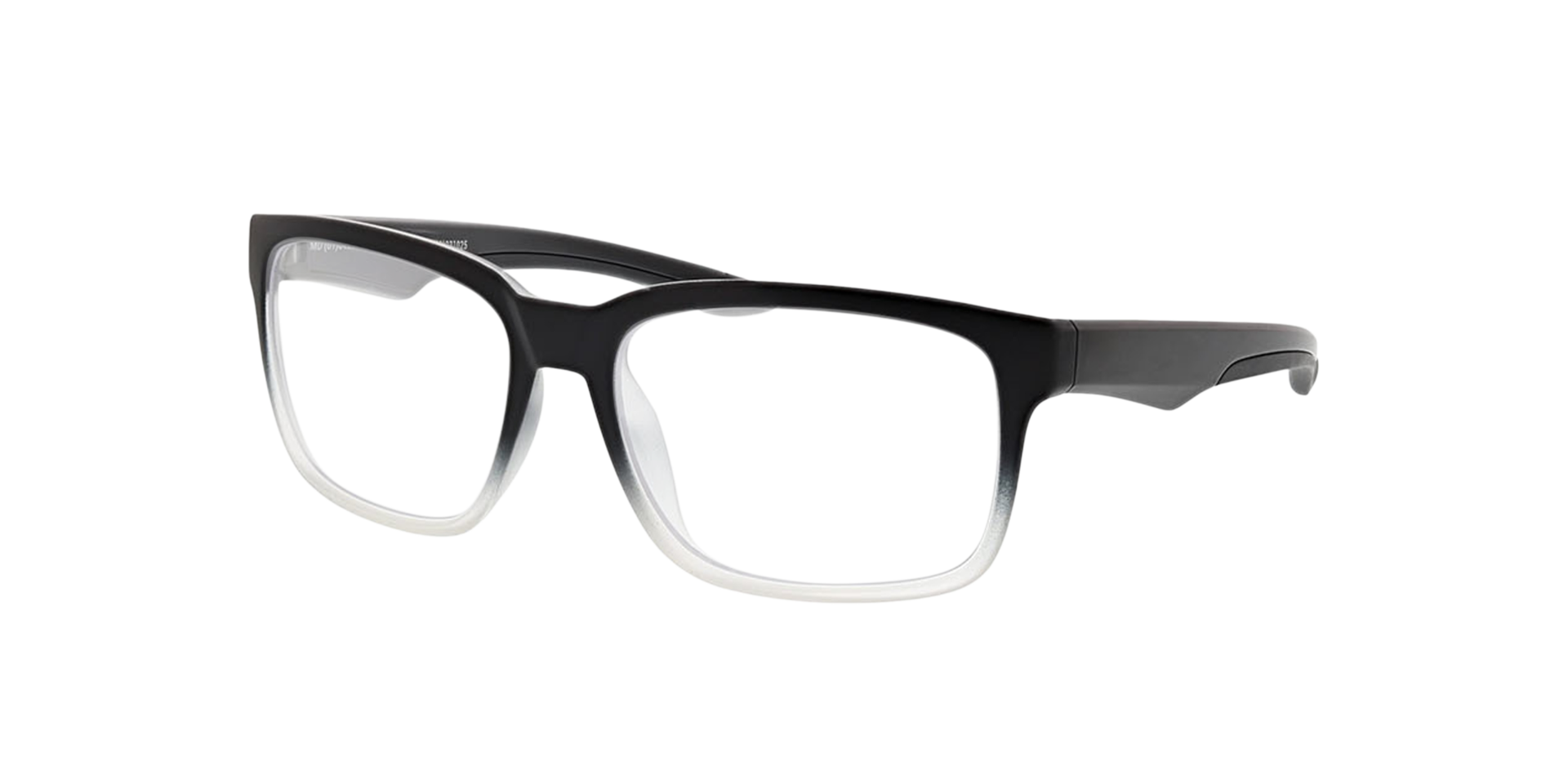 Dynamic Gradient Crystal Black KunststoffEyeglass Frames von B24, Dreiviertelansicht