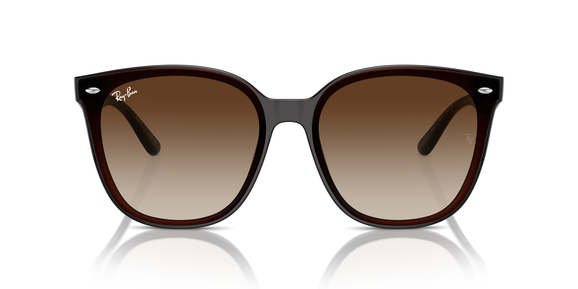 RB4423D Transparant bruin KunststofSunglass Frames van B24, Vooraanzicht