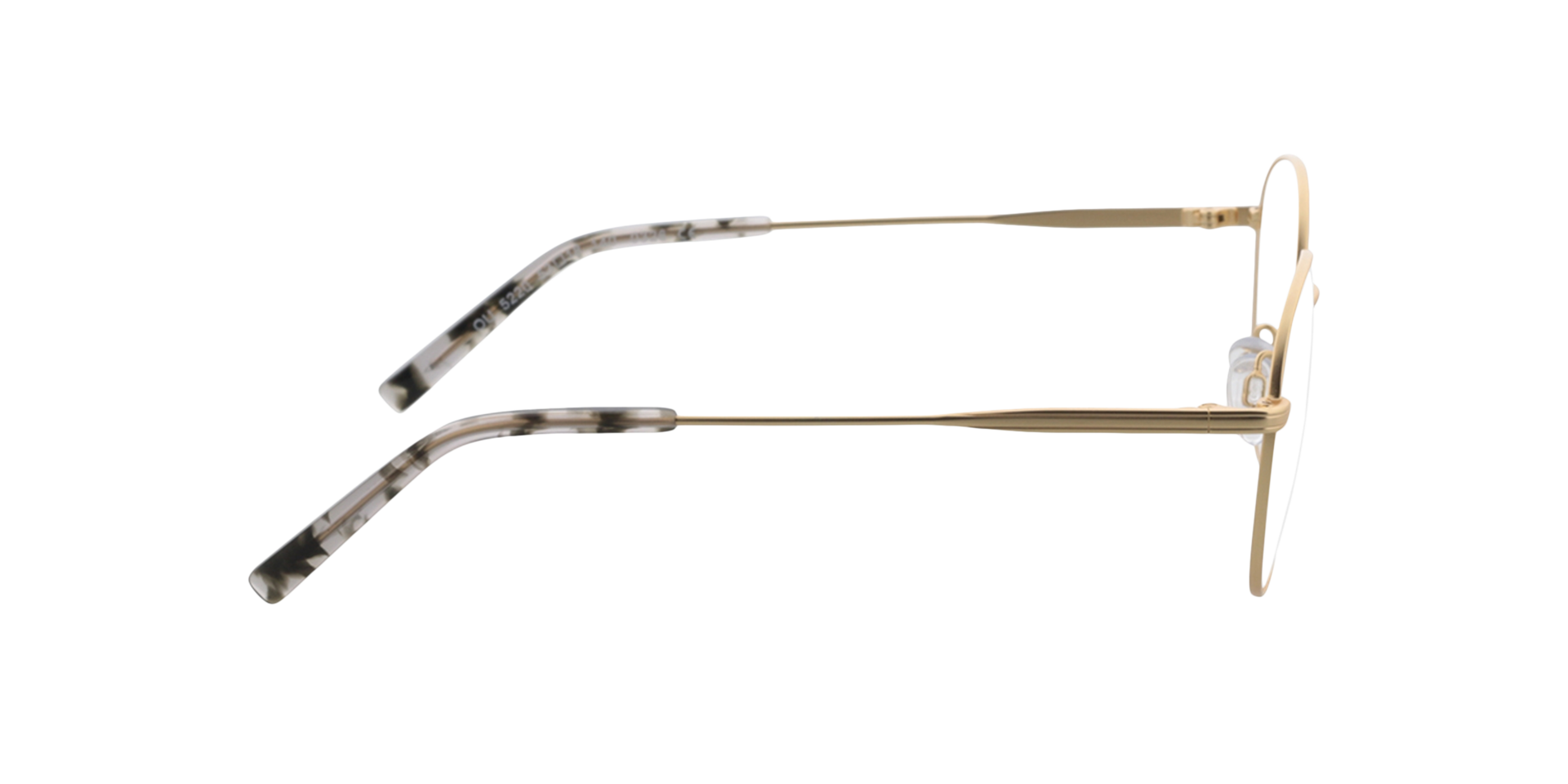 Julia Satin Gold  &  Grey Havana MetallEyeglass Frames von B24, Seitenansicht