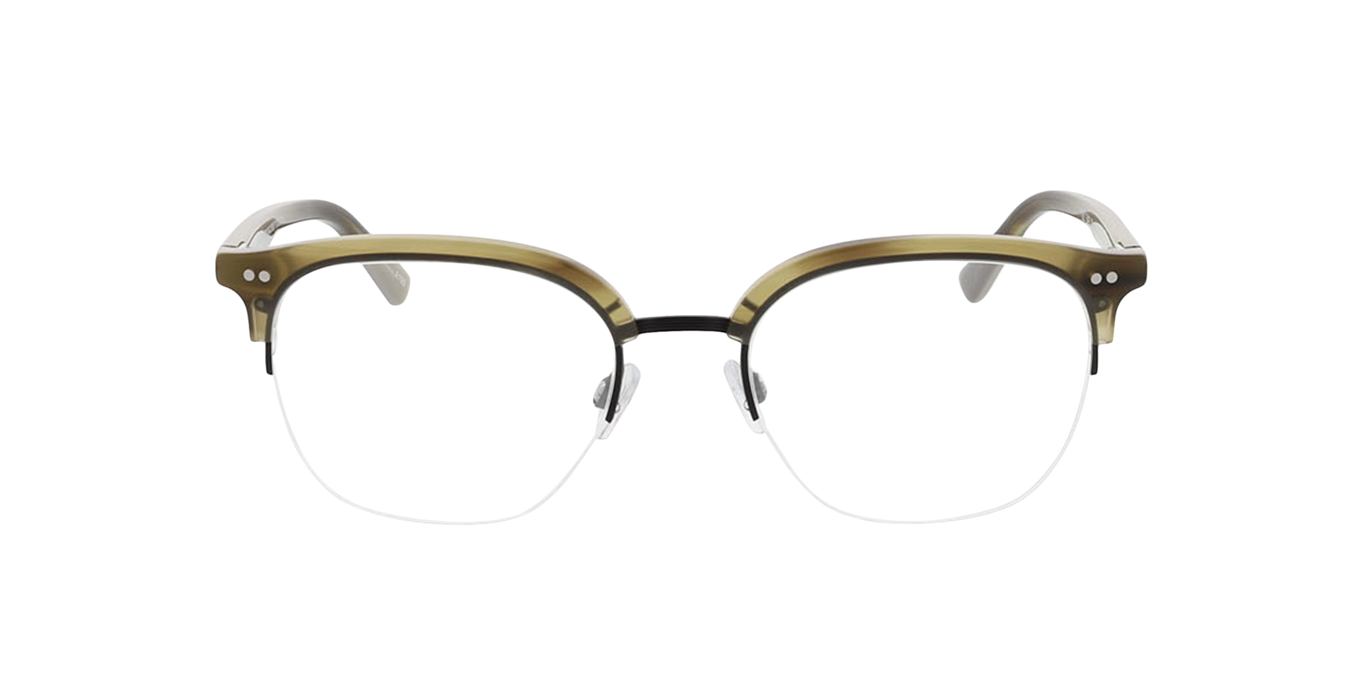 Maryland Green Horn  &  Black MetallEyeglass Frames von B24, Vorderansicht