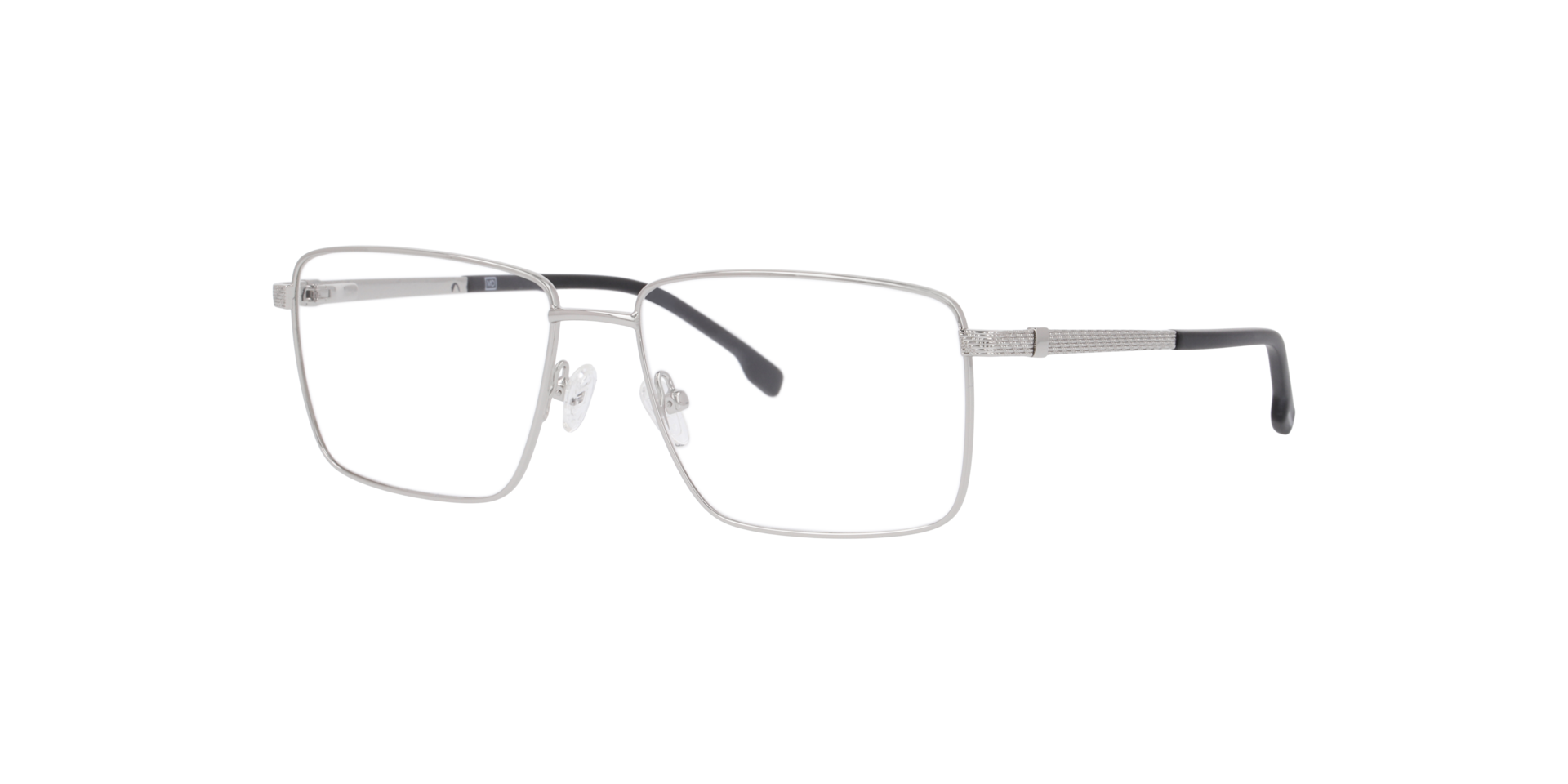 Sheffield Zilver MetaalEyeglass Frames van B24, Hoekweergave