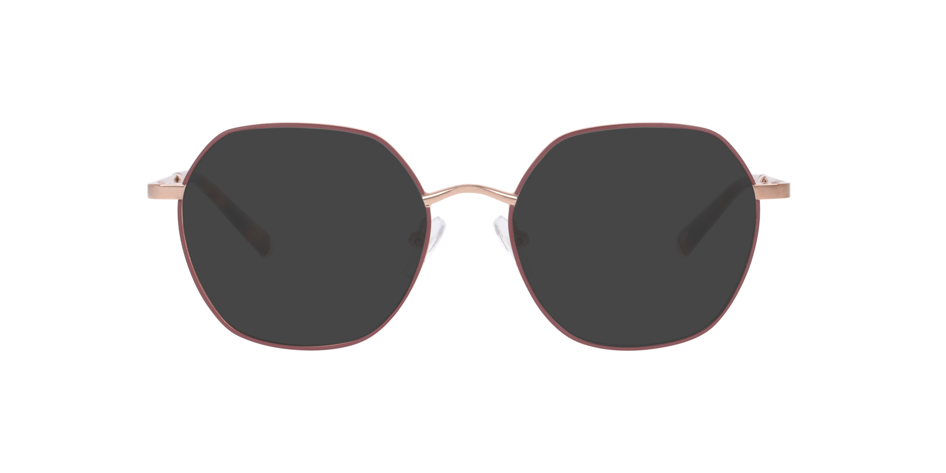 Burgundy/Rose Gold Honolulu -  Metal Zonnebrillen