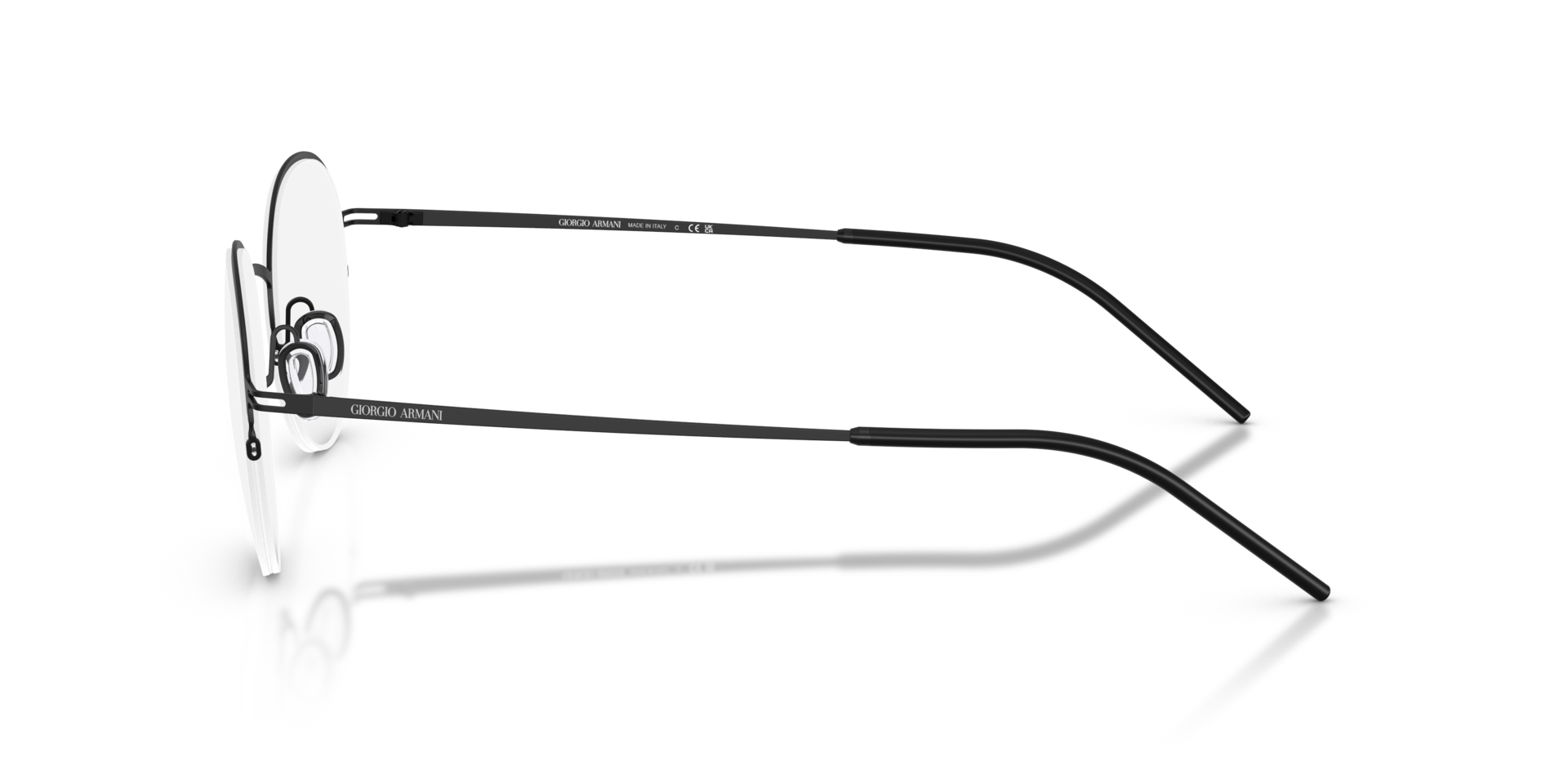 AR5169 Matzwart MetaalEyeglass Frames van B24, Zijaanzicht