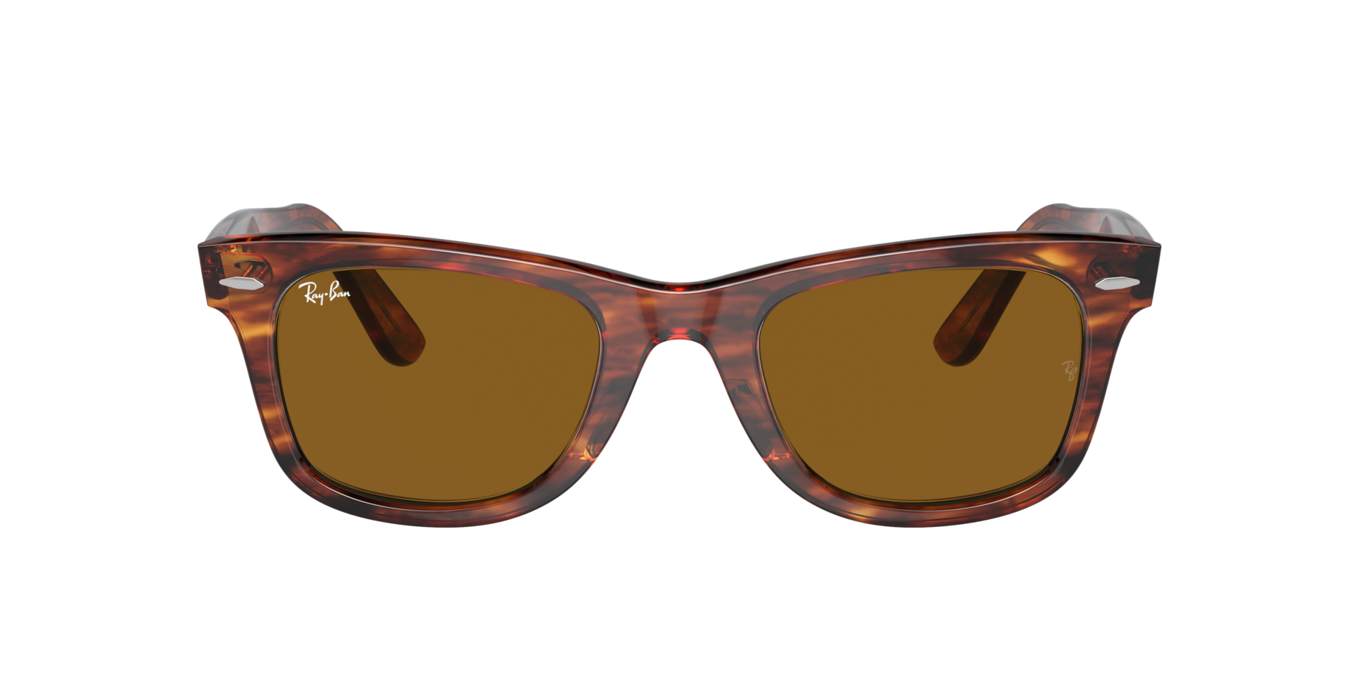 RB2140 Havana gestreept AcetaatSunglass Frames van B24, met getinte lenzen