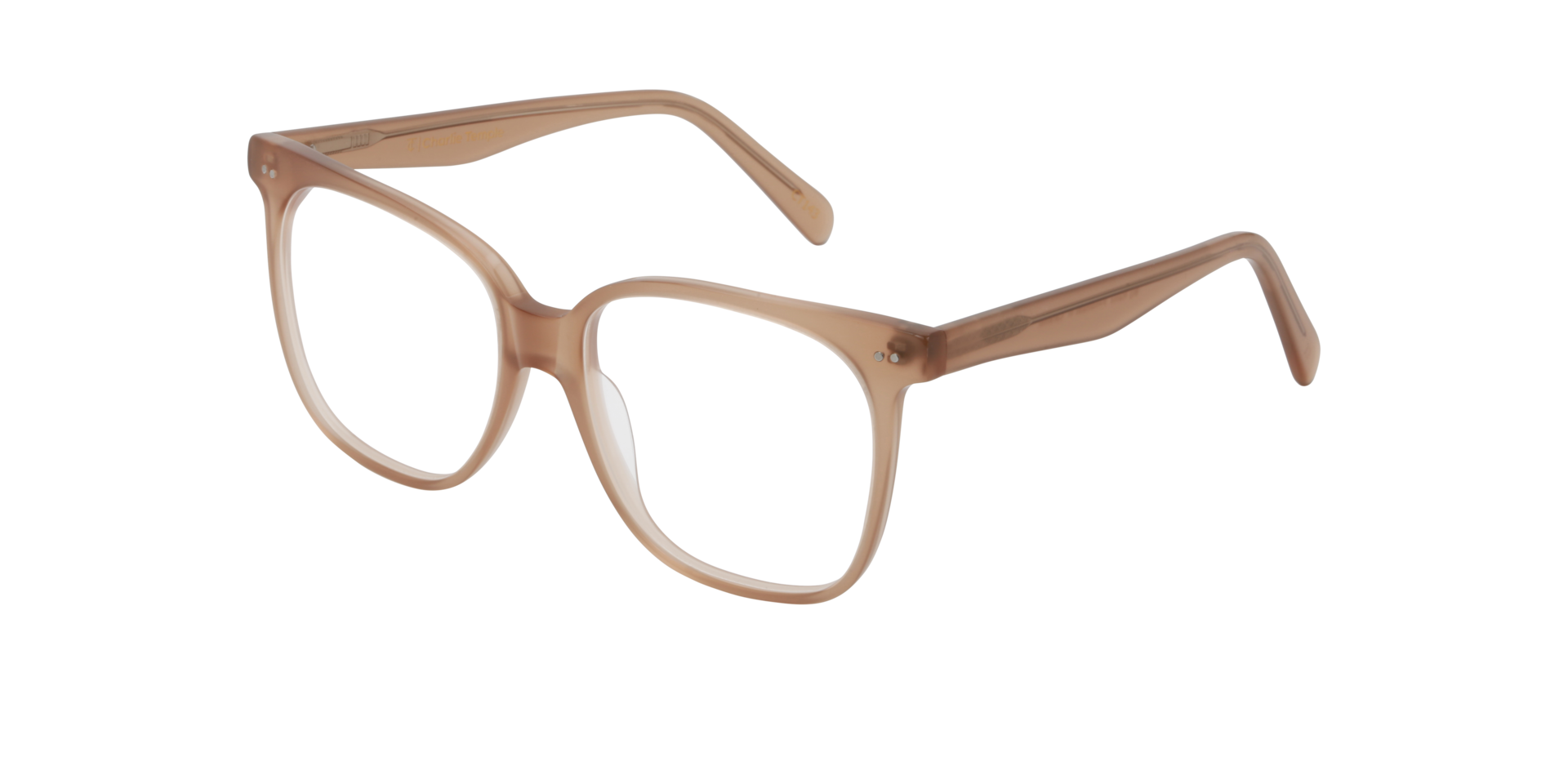 Big Mama Caramel AcetatEyeglass Frames von B24, Dreiviertelansicht