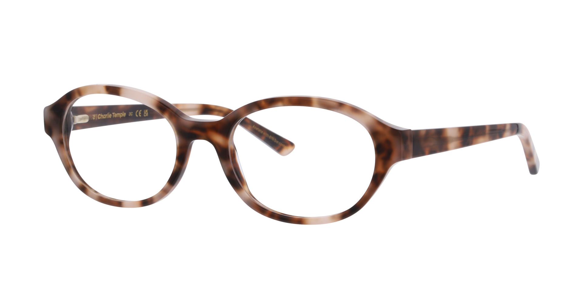 Caleo Havana AcetaatEyeglass Frames van B24, Hoekweergave
