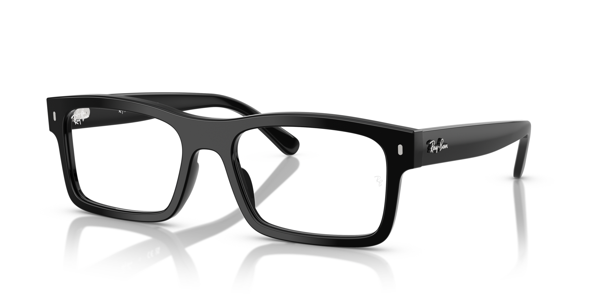 RB5435 Schwarz AcetatEyeglass Frames von B24, Dreiviertelansicht