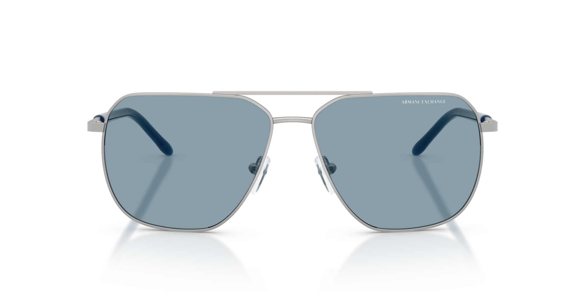 AX2057S Matte Silver MetallSunglass Frames von B24, Vorderansicht