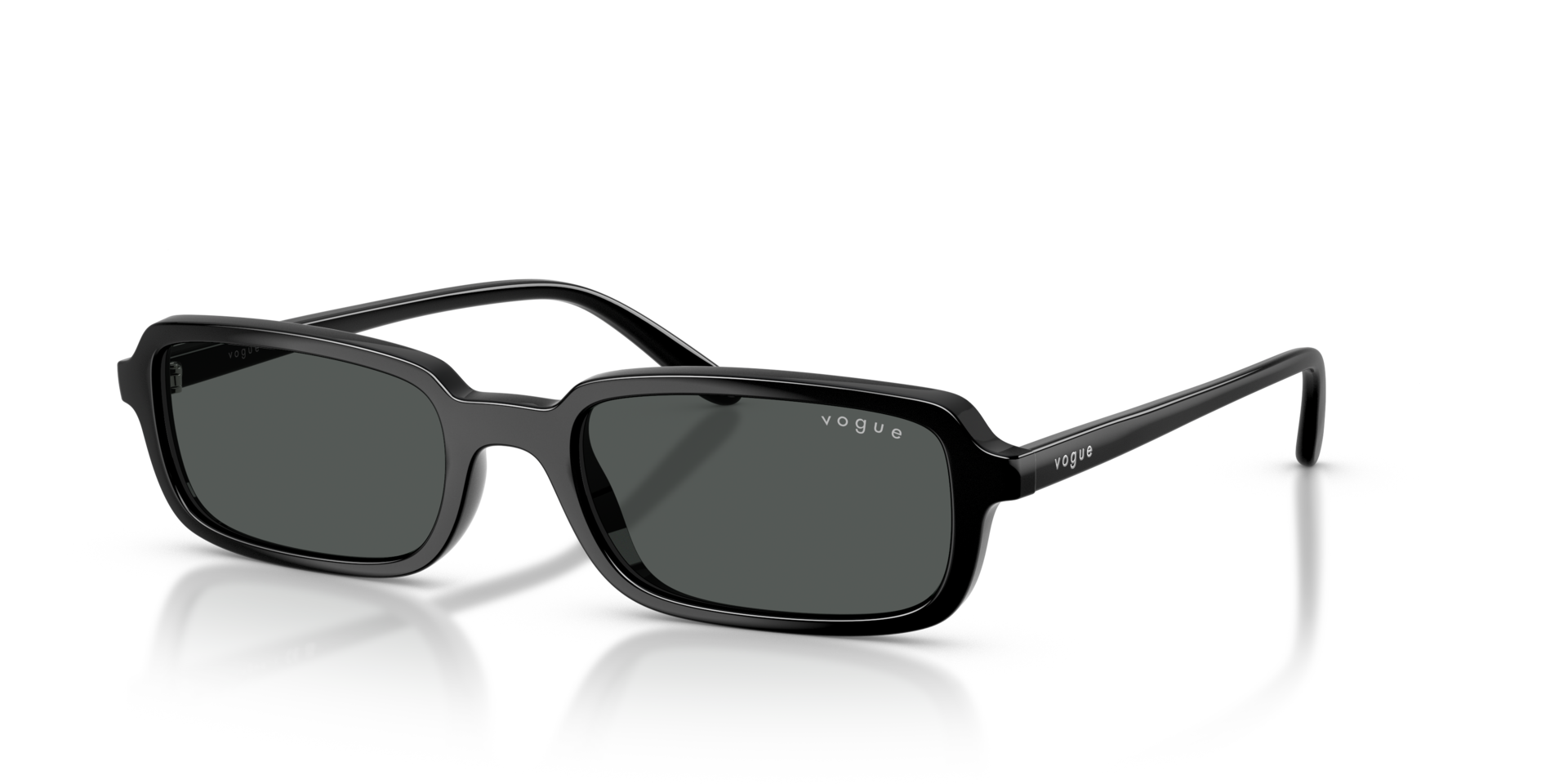 VO5666S Zwart KunststofSunglass Frames van B24, Hoekweergave