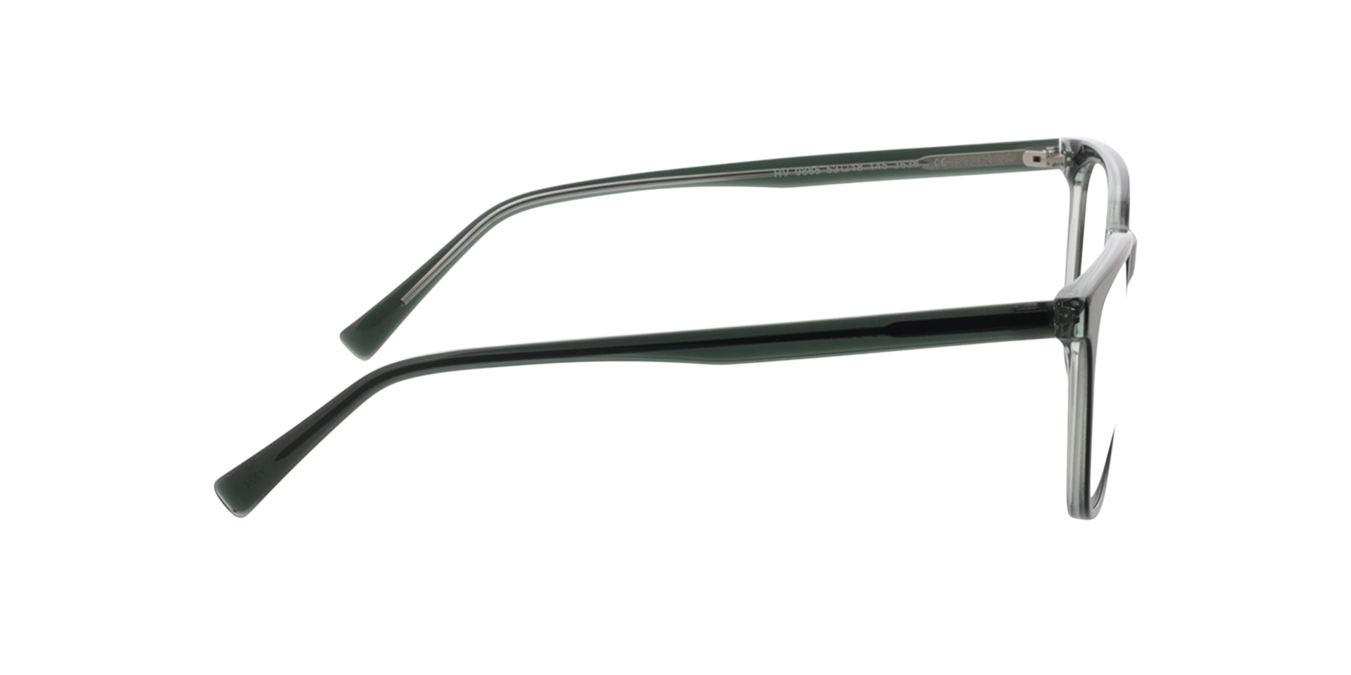 Baker Tweelaags groen  &  kristal AcetaatEyeglass Frames van B24, Zijaanzicht