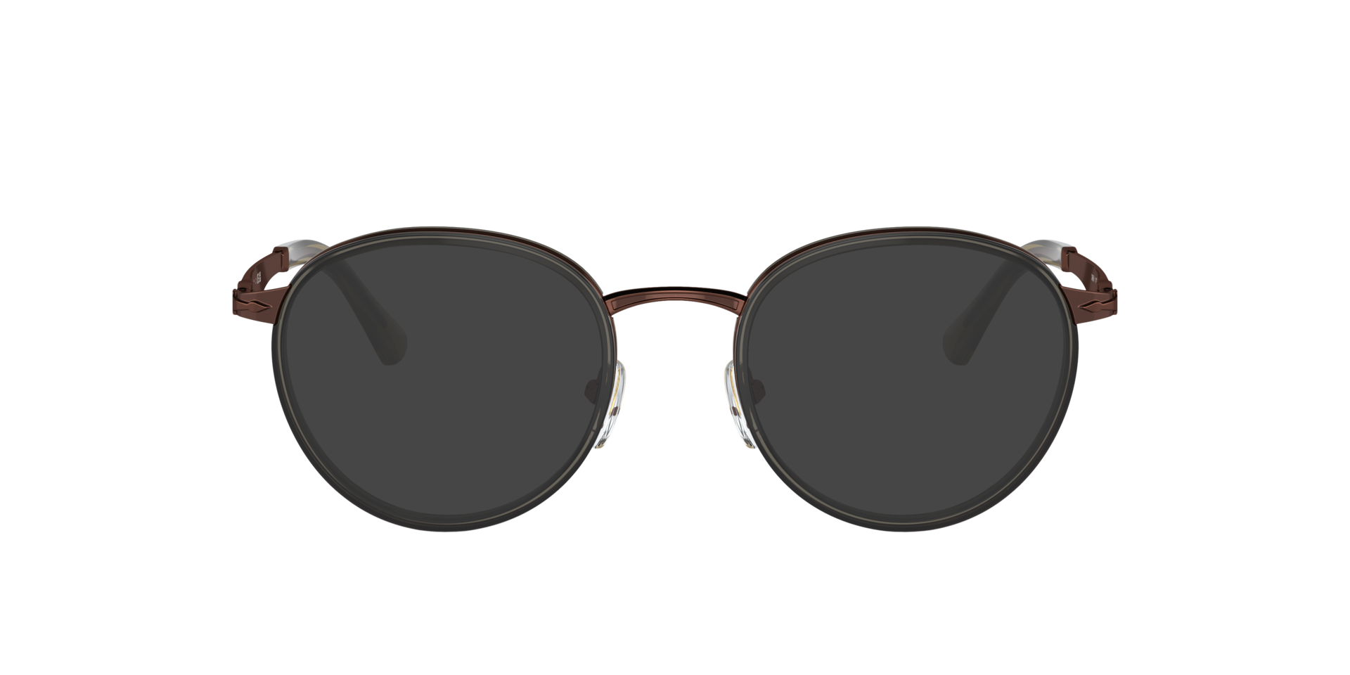 PO2468V Braun MetallEyeglass Frames von B24, mit getönten Gläsern