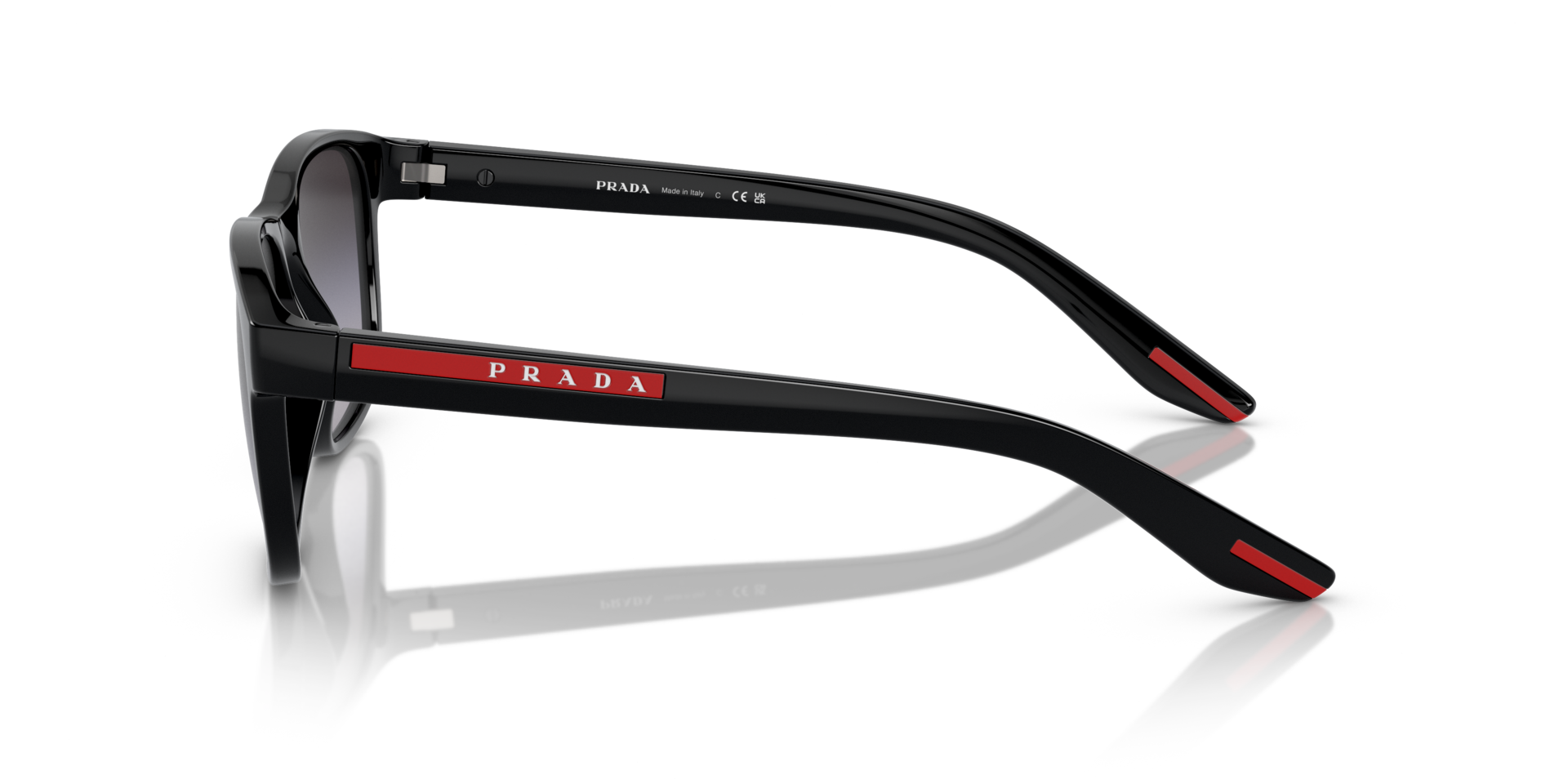 PS 06YS Zwart KunststofSunglass Frames van B24, Zijaanzicht