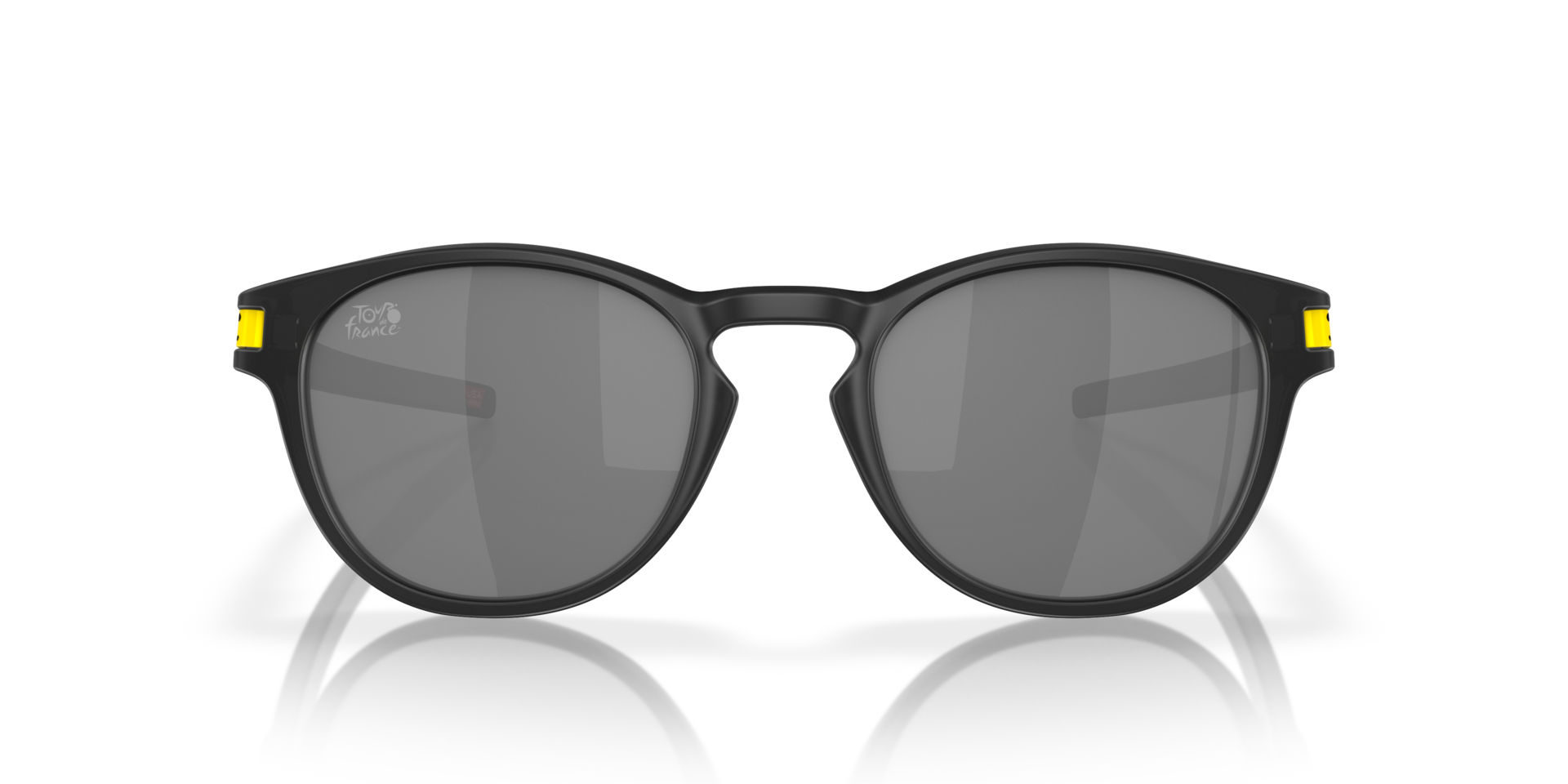 2024 Tour De France™ Latch™ Mat inktzwart KunststofSunglass Frames van B24, Vooraanzicht