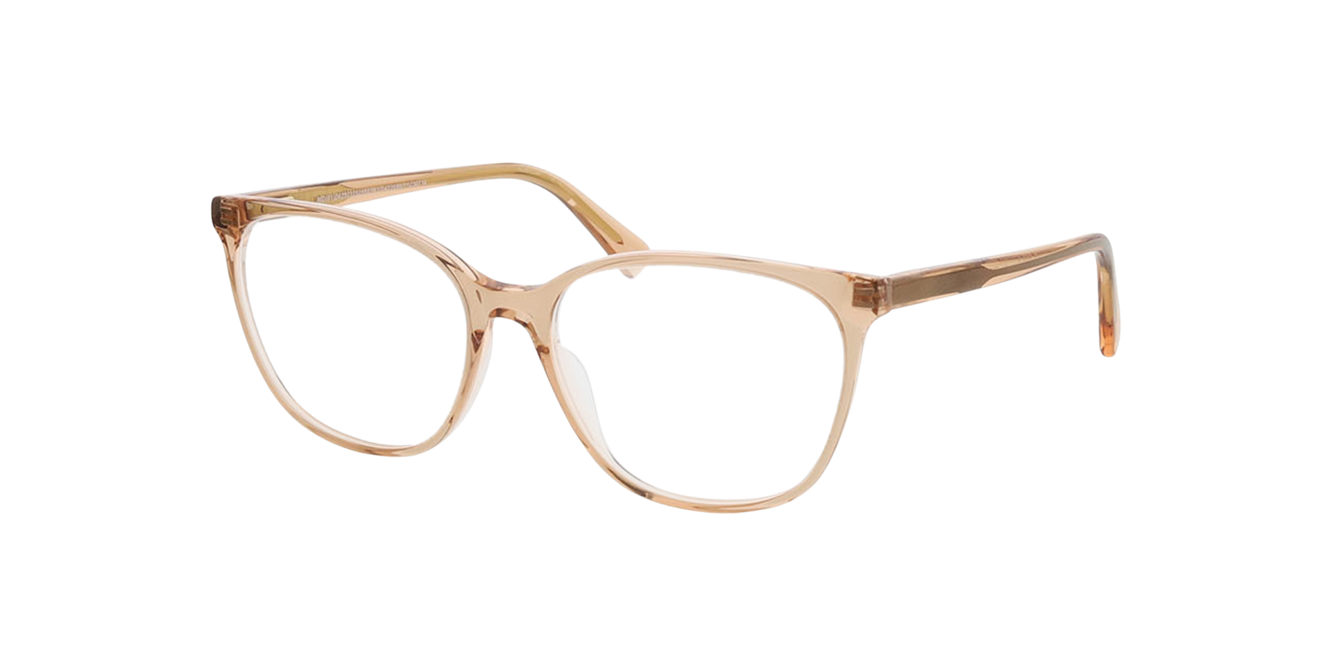 Samantha Bilayer Peach AcetatEyeglass Frames von B24, Dreiviertelansicht