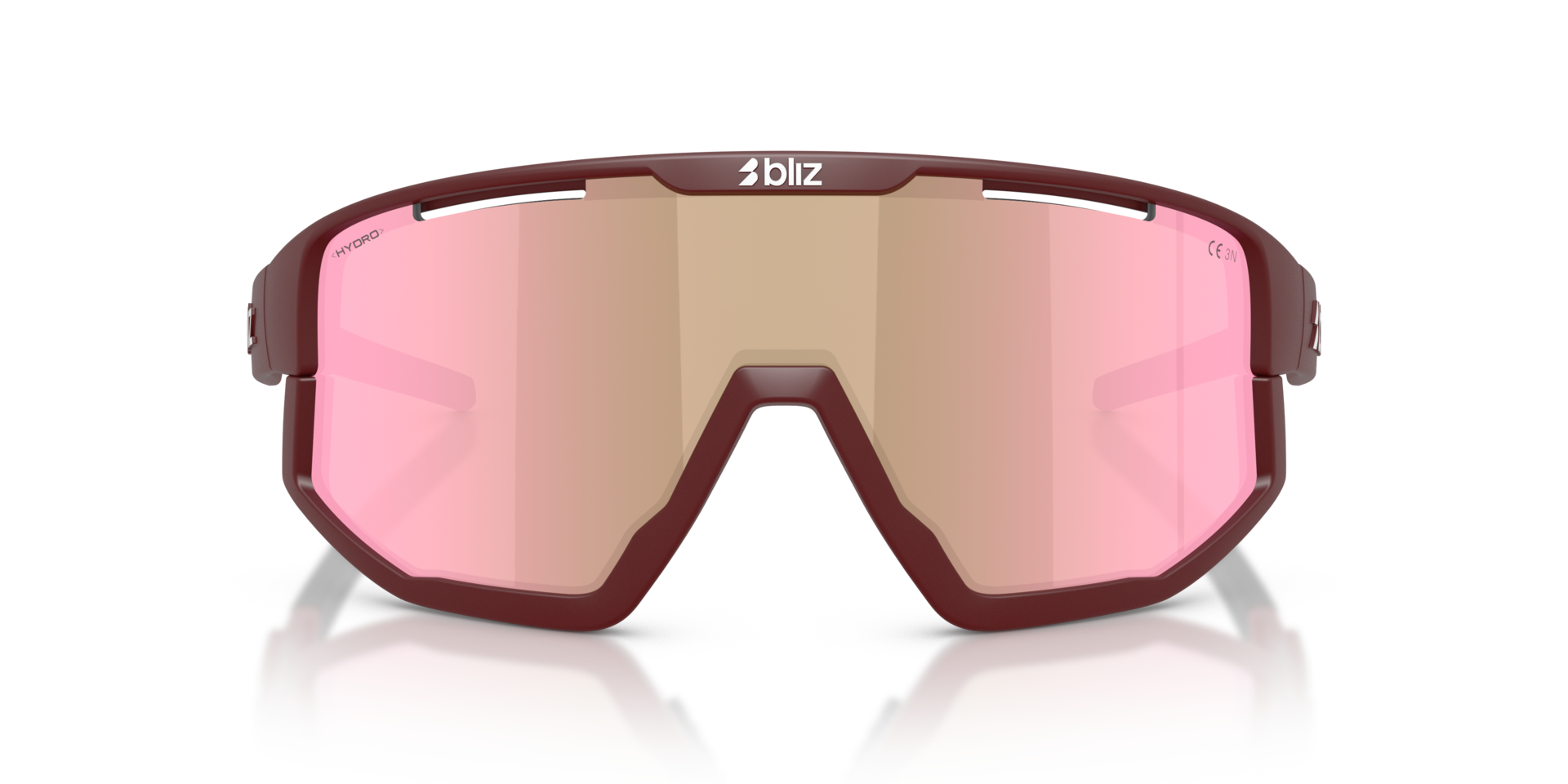ZB7013 Matte Burgundy KunststoffSunglass Frames von B24, Vorderansicht