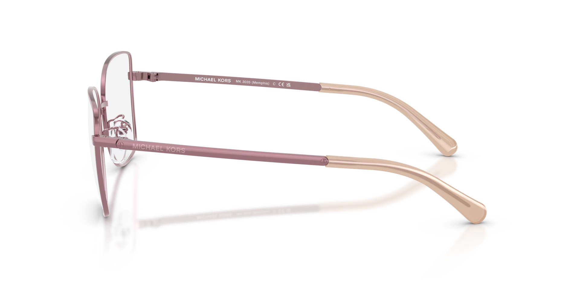 MK3035 Milky Lilac MetaalEyeglass Frames van B24, Zijaanzicht