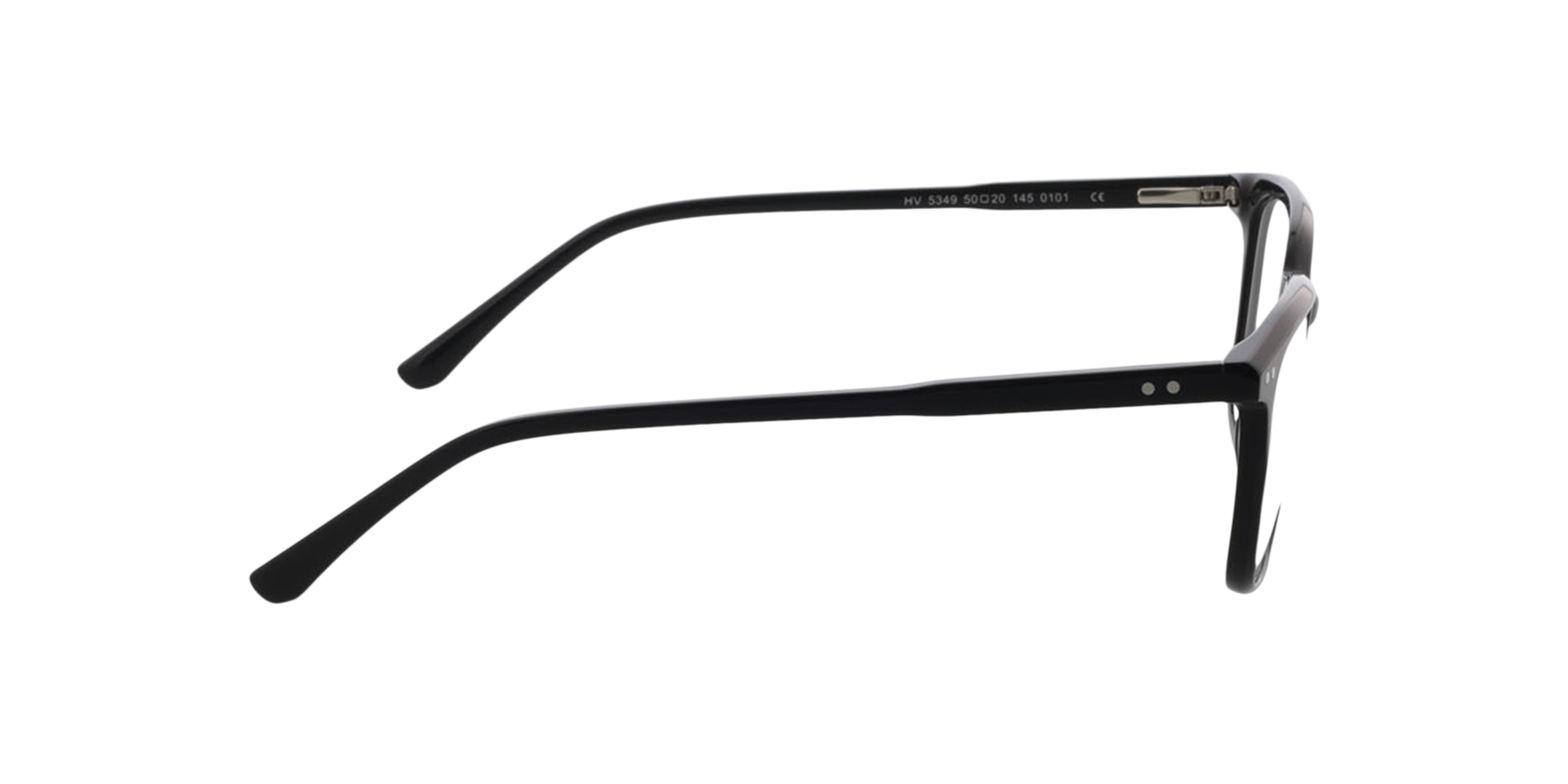 Orlando Zwart AcetaatEyeglass Frames van B24, Zijaanzicht