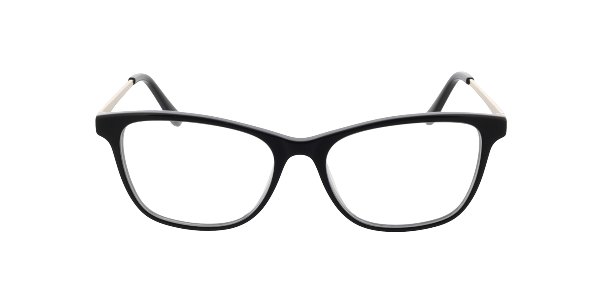 Lola Zwart & goud AcetaatEyeglass Frames van B24, Vooraanzicht