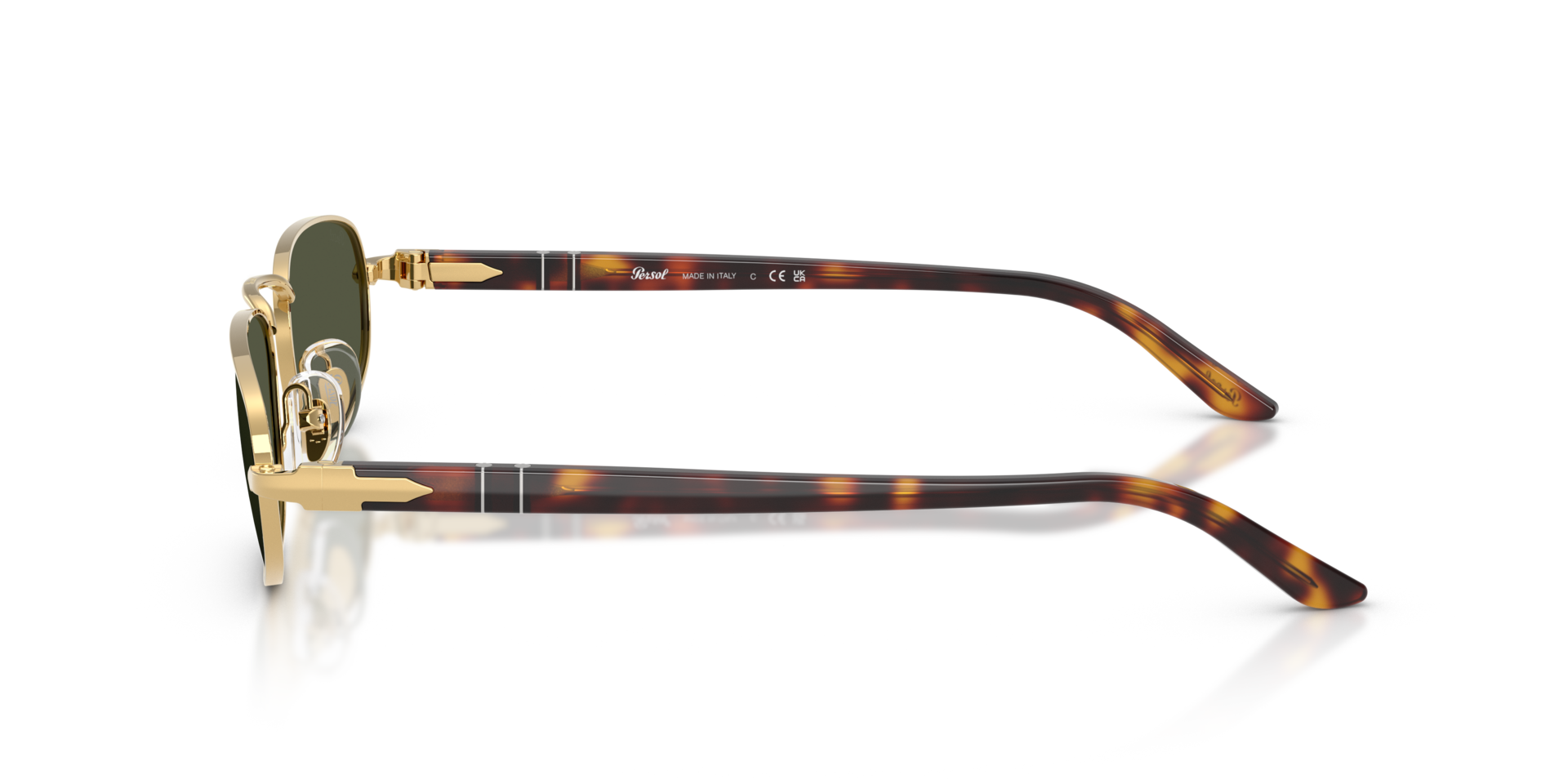 PO1028S Goud MetaalSunglass Frames van B24, Zijaanzicht