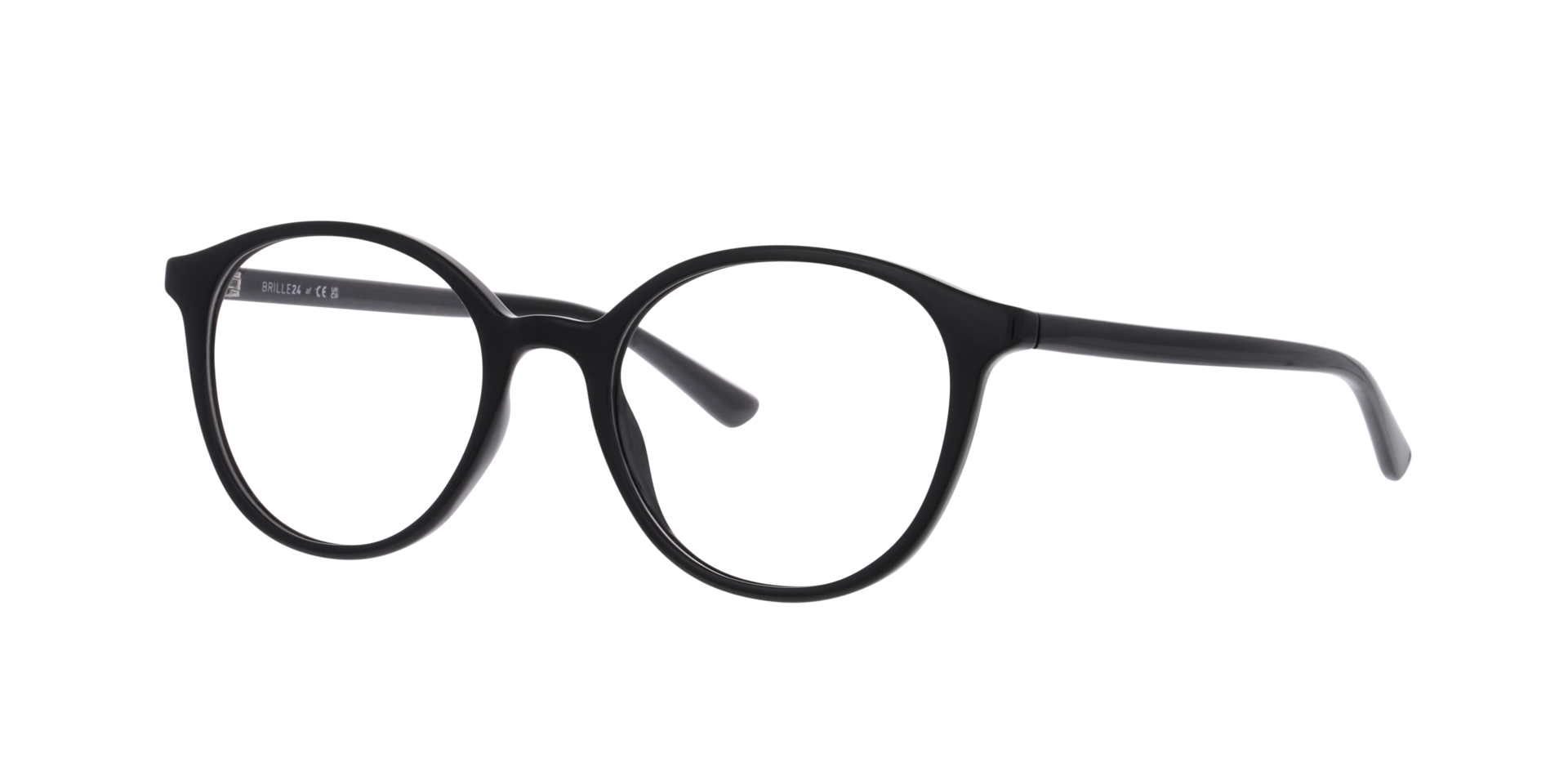 Slate Zwart KunststofEyeglass Frames van B24, Hoekweergave