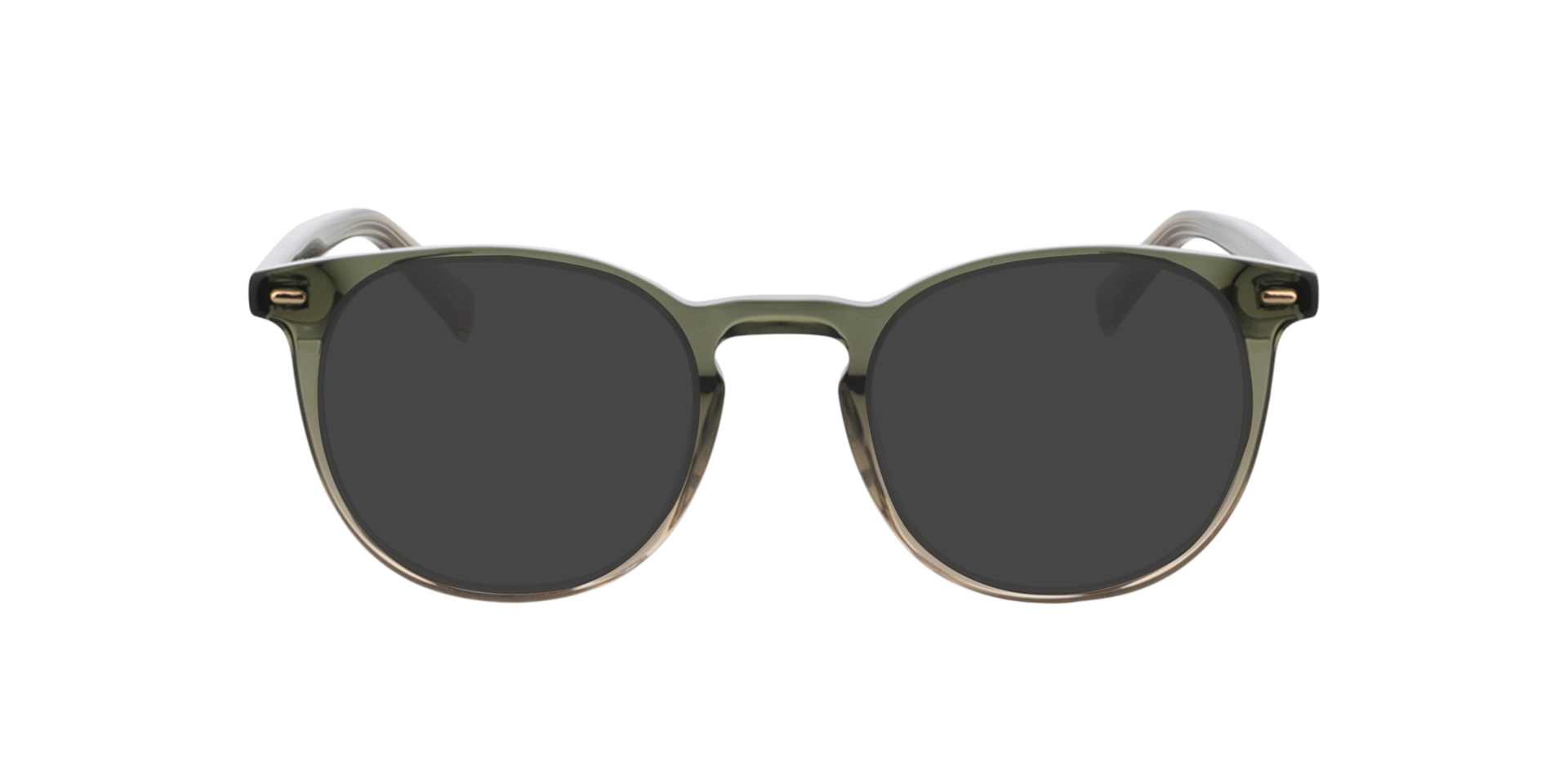 Fargo Gradient Khaki  &  Brown AcetatEyeglass Frames von B24, mit getönten Gläsern